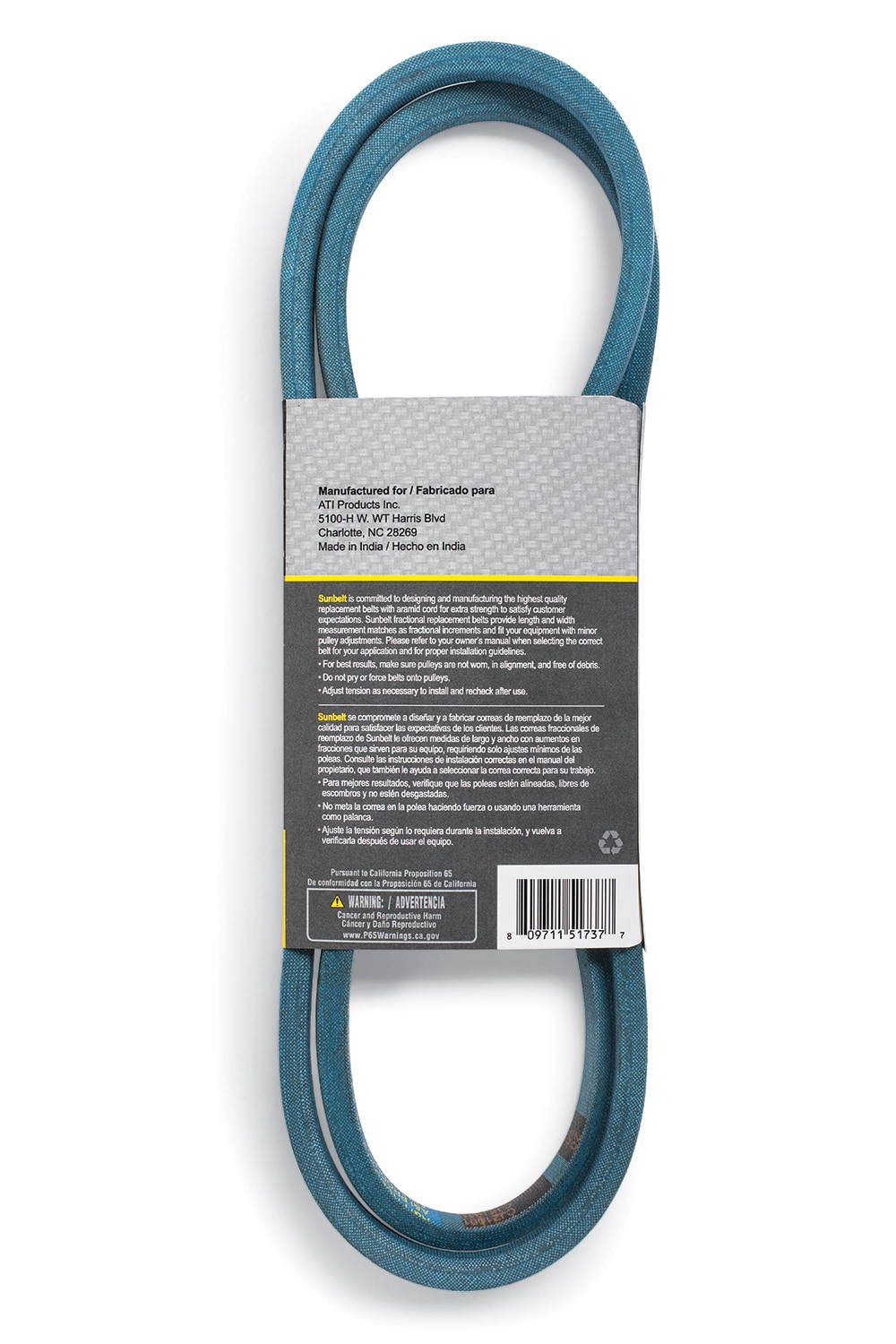 slide 2 of 6, Sunbelt 1/2-in x 57-in Deck/Drive Belt, Zero-turn Mowers, Replaces OEM Part Number A55K, 4L570K, 1 ct