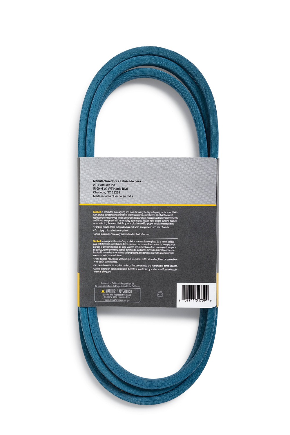 slide 2 of 6, Sunbelt 1/2-in x 91-in Deck/Drive Belt, Multiple, Replaces OEM Part Number A89K, 4L910K, 1 ct