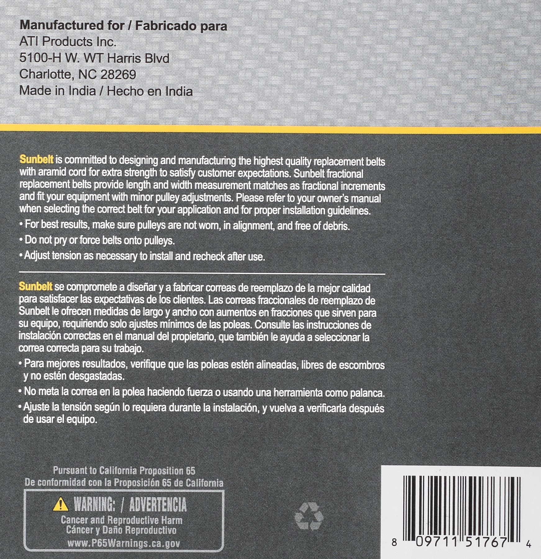slide 6 of 6, Sunbelt 1/2-in x 100-in Deck/Drive Belt, Multiple, Replaces OEM Part Number A98K, 4L900K, 1 ct