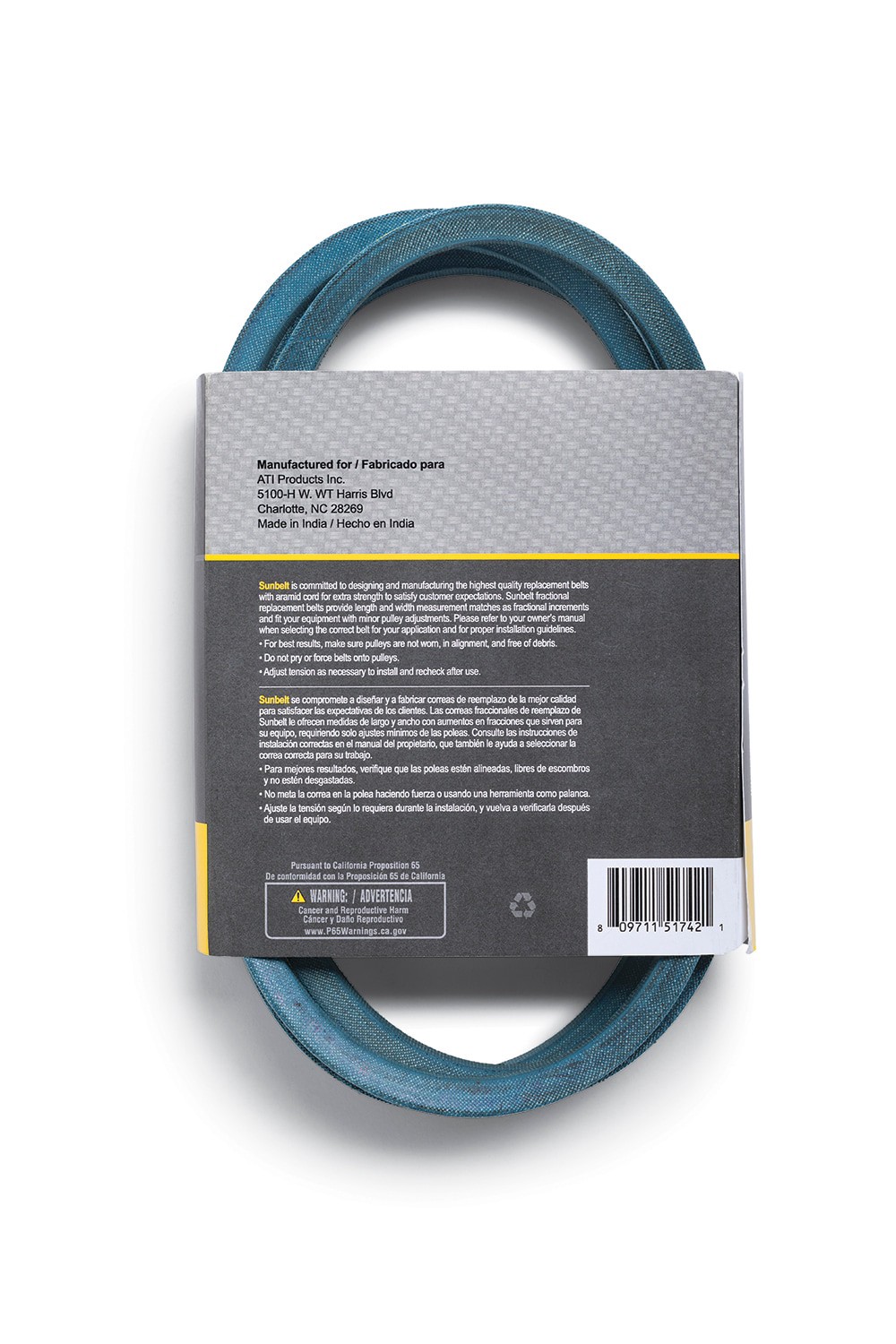 slide 2 of 6, Sunbelt 1/2-in x 66-in Deck/Drive Belt, Multiple, Replaces OEM Part Number A64K, 4L660K, 1 ct