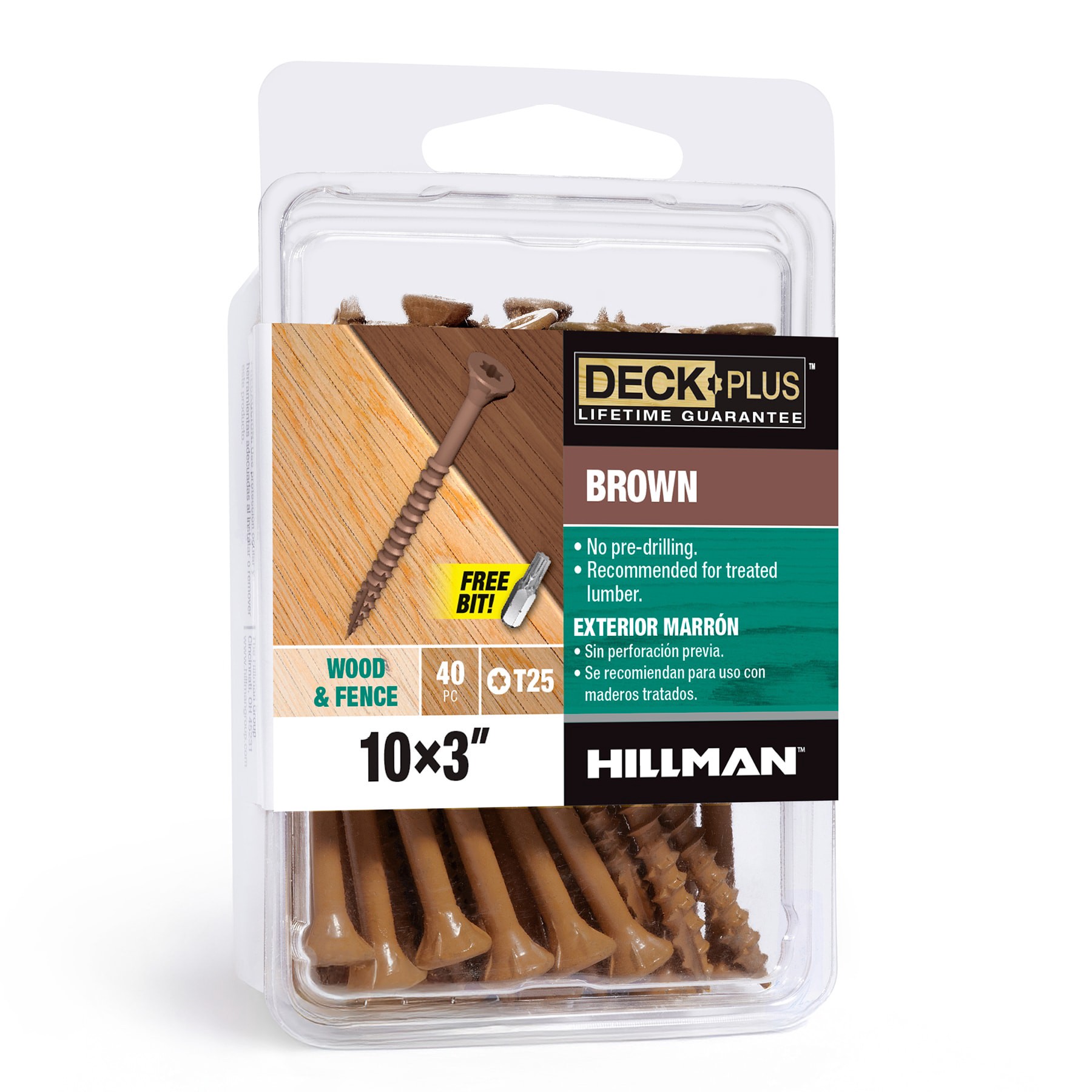 slide 1 of 6, Deck Plus #10 x 3-in Wood to wood Deck Screws ( 40 -Per Box ), 1 ct