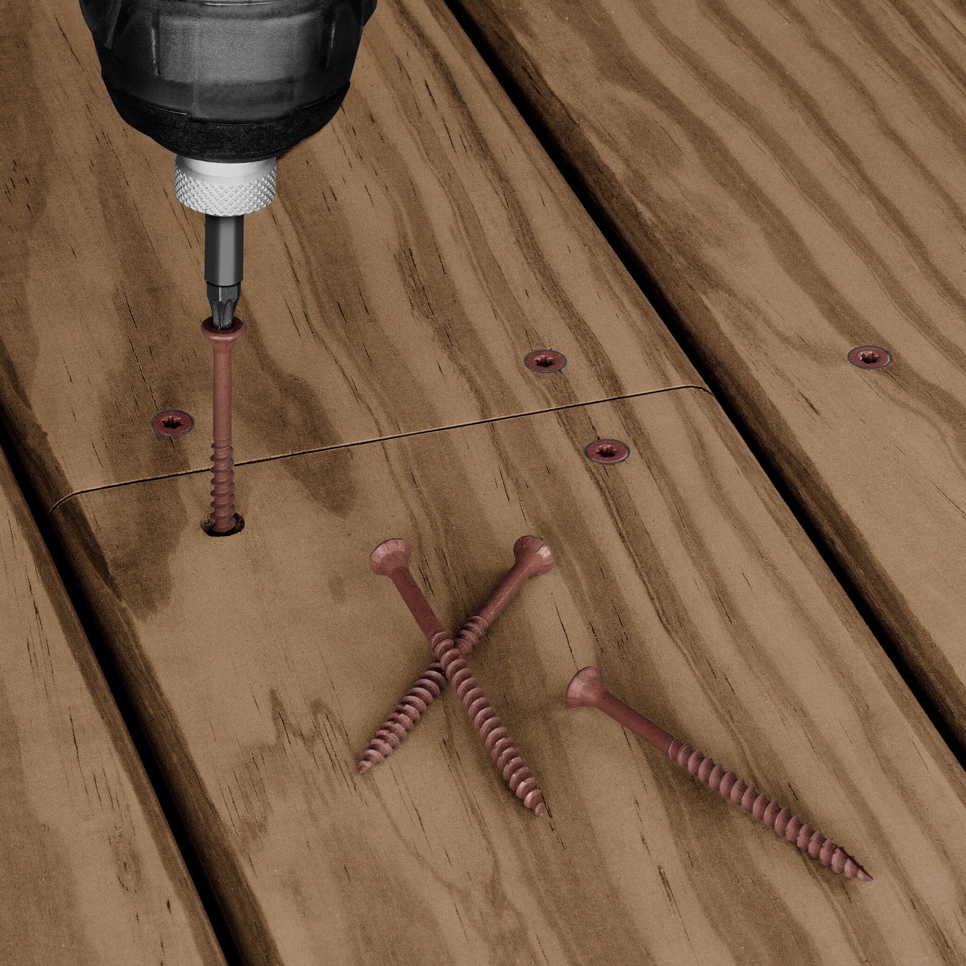 slide 5 of 6, Deck Plus #10 x 3-in Wood to wood Deck Screws ( 40 -Per Box ), 1 ct