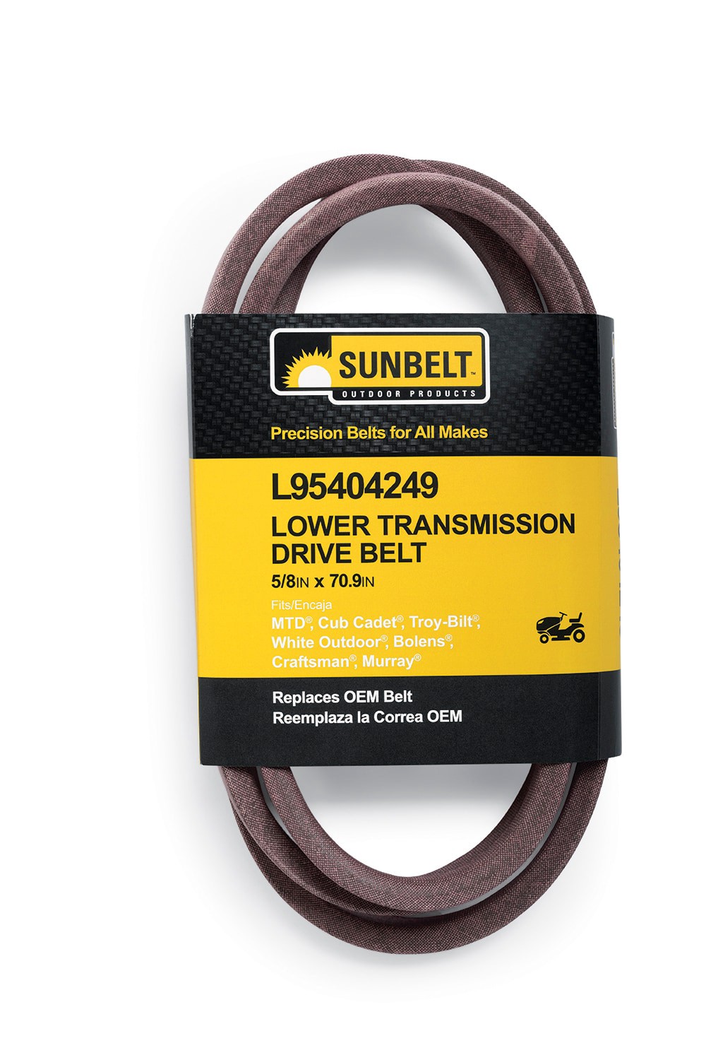 slide 1 of 6, Sunbelt 5/8-in x 70.9-in Lower Transmission Drive Belt, Riding Mower/Tractors, Replaces OEM Part Number, 1 ct