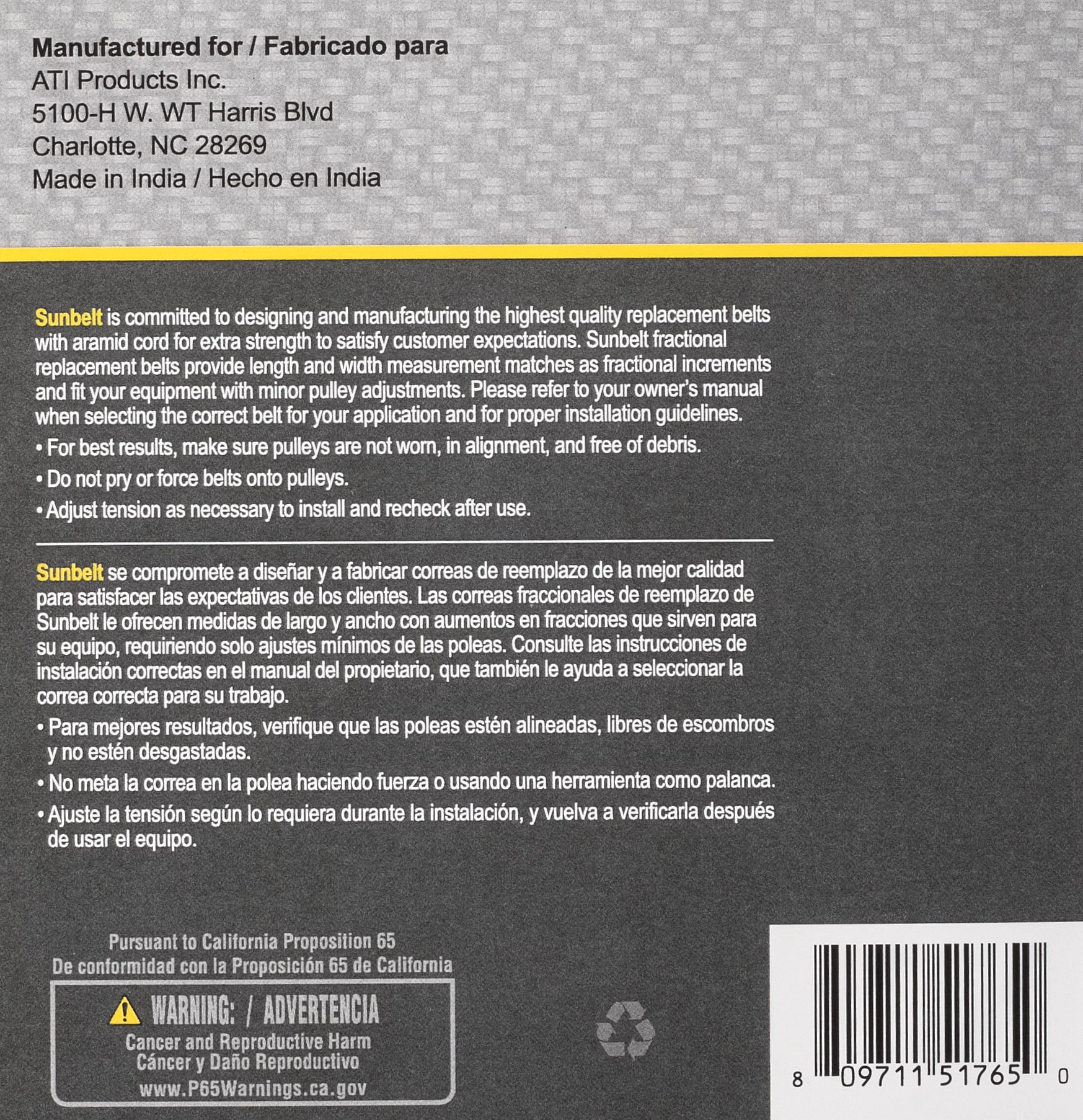 slide 6 of 6, Sunbelt 1/2-in x 97-in Deck/Drive Belt, Multiple, Replaces OEM Part Number A95K, 4L970K, 1 ct