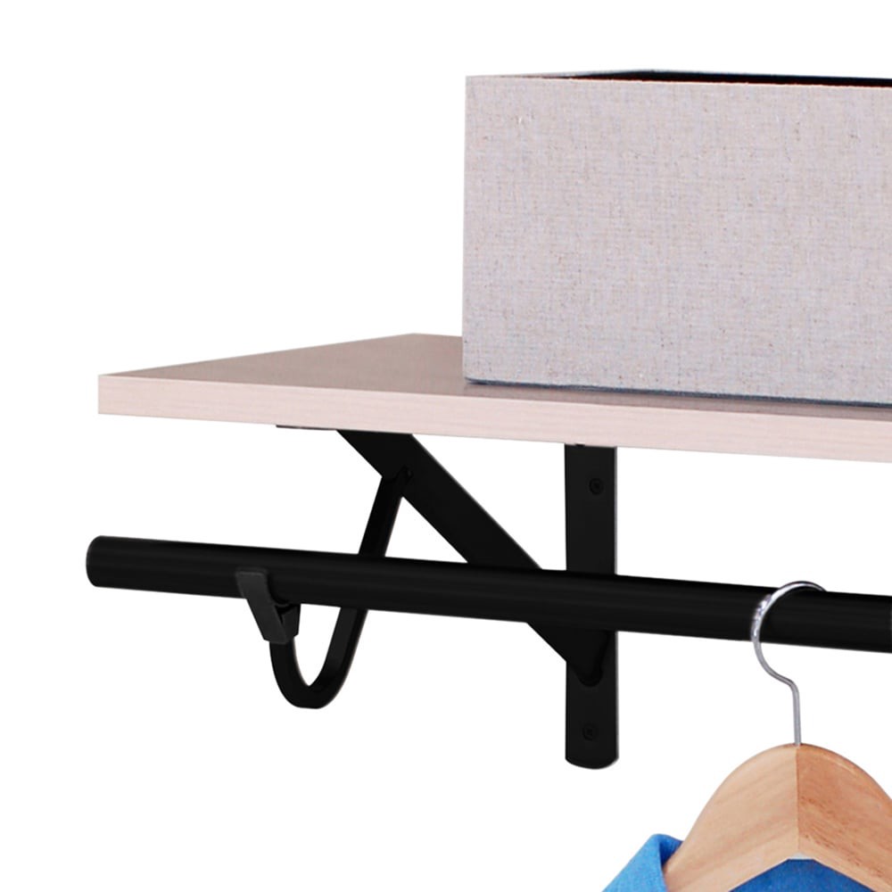 slide 3 of 6, Project Source 12.84-in L x 1.06-in W x 7.99-in D Heavy Duty Black Shelf bracket, 1 ct