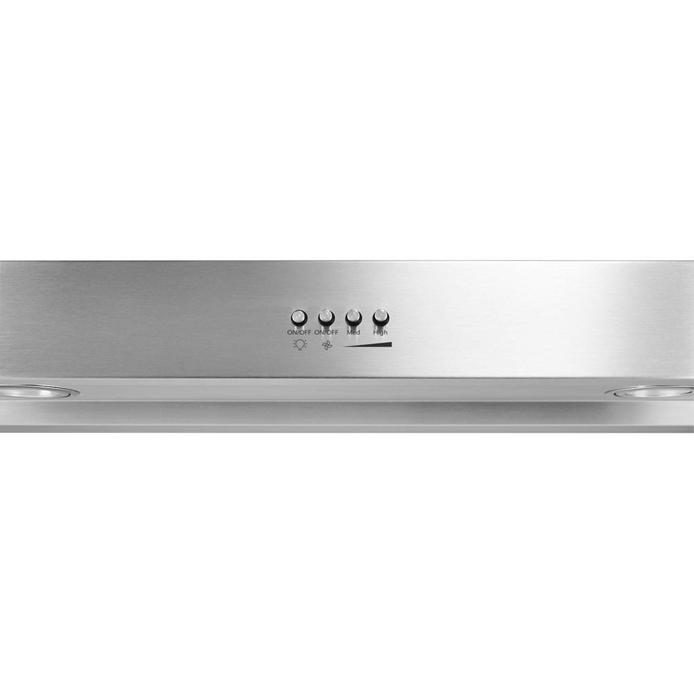 slide 5 of 6, Whirlpool 30 inch Convertible 270-CFM Recirculating Stainless Steel Under Cabinet Range Hood with Charcoal Filter, 1 ct