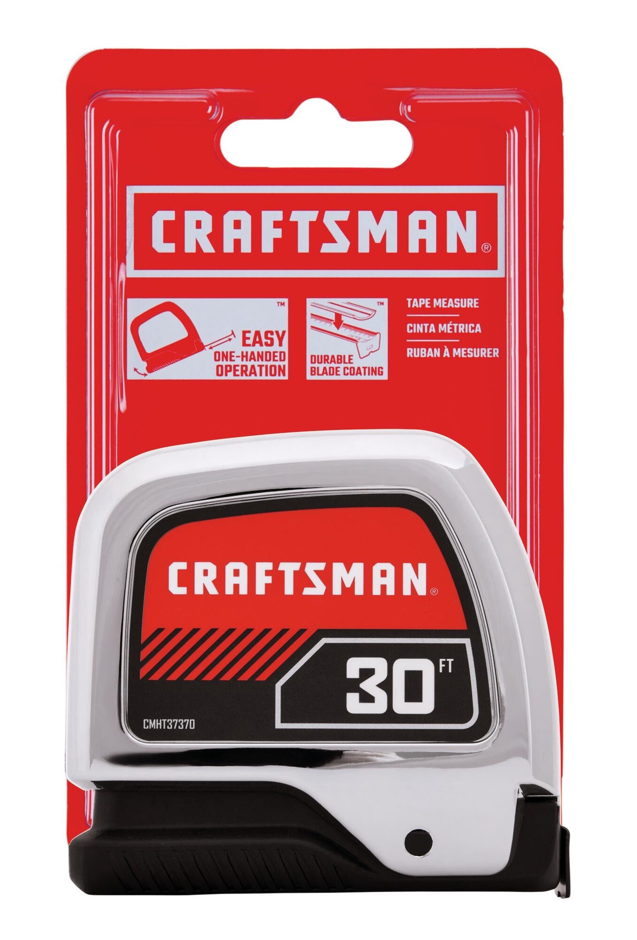 slide 6 of 6, CRAFTSMAN Chromelock 30-ft Auto Lock Tape Measure, 1 ct