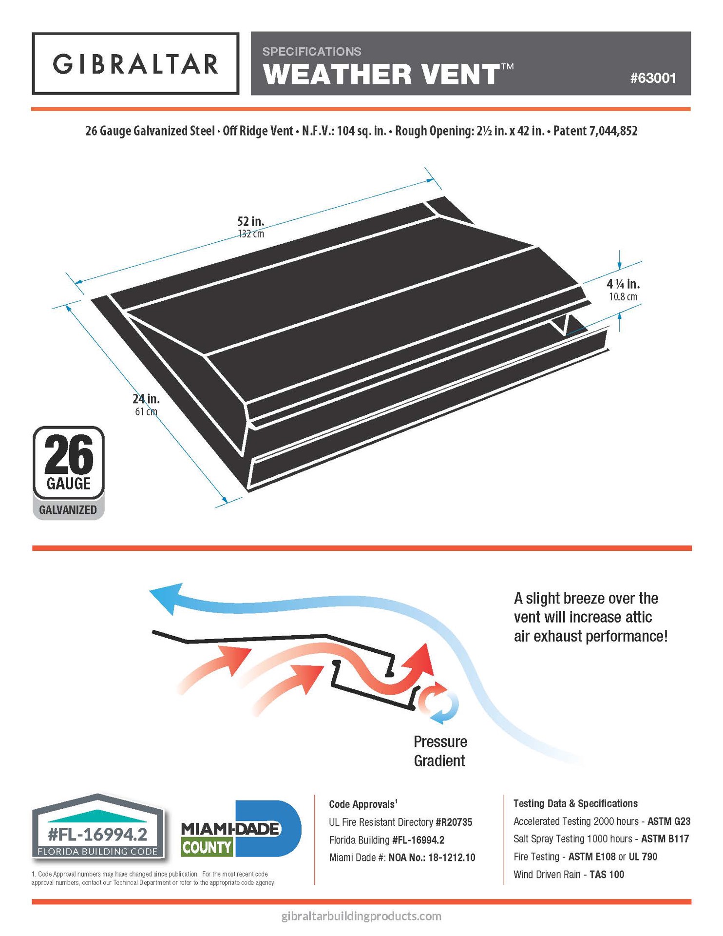 slide 4 of 6, Gibraltar Building Products Weather Vent 52-in x 48-in Brown Steel Roll Roof Ridge Vent, 1 ct