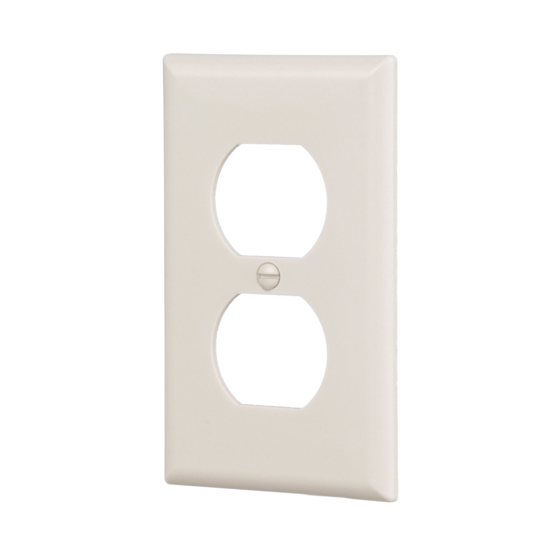 slide 3 of 6, Eaton 1 -Gang Standard Size Light almond Thermoplastic Indoor Duplex Wall Plate, 1 ct