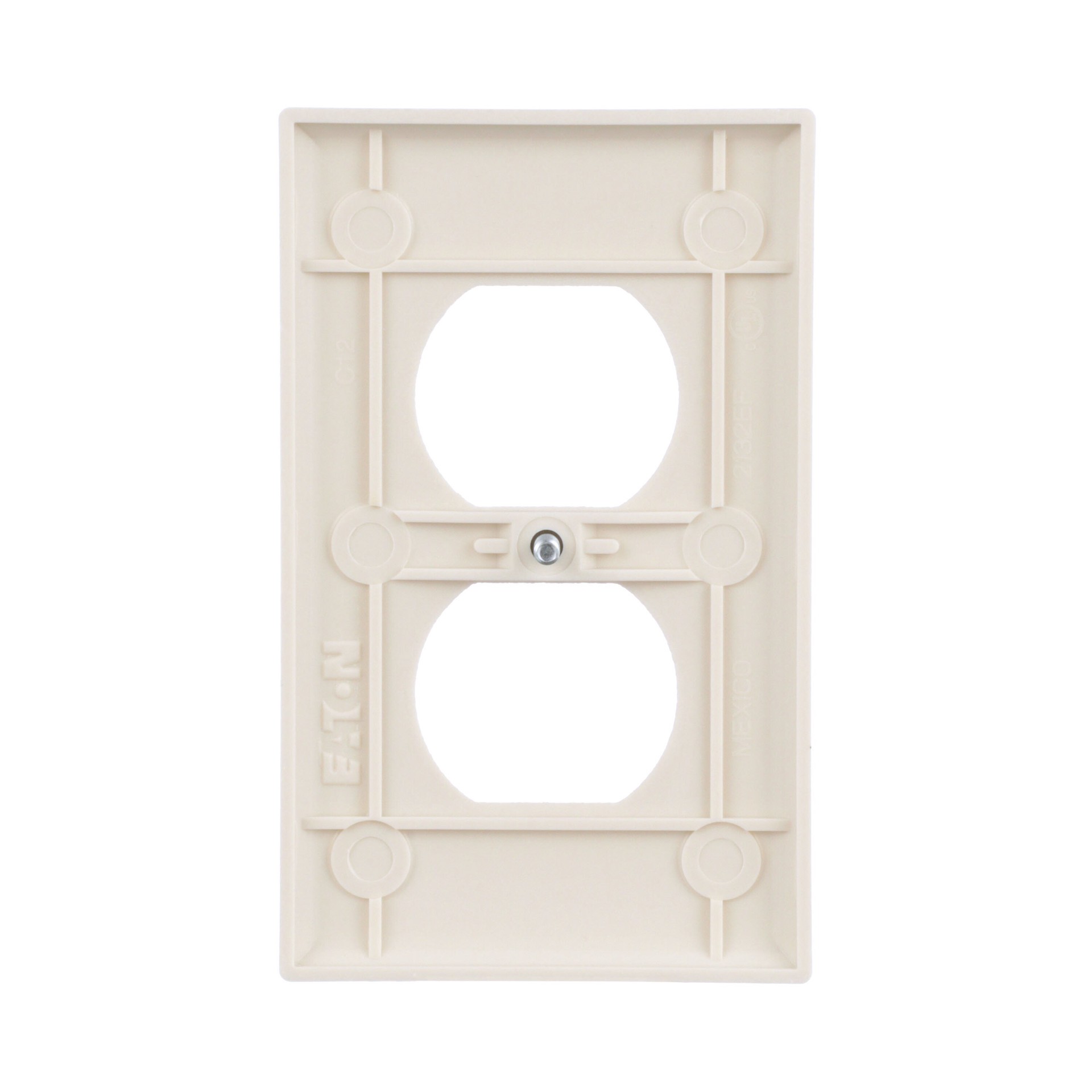 slide 5 of 6, Eaton 1 -Gang Standard Size Light almond Thermoplastic Indoor Duplex Wall Plate, 1 ct