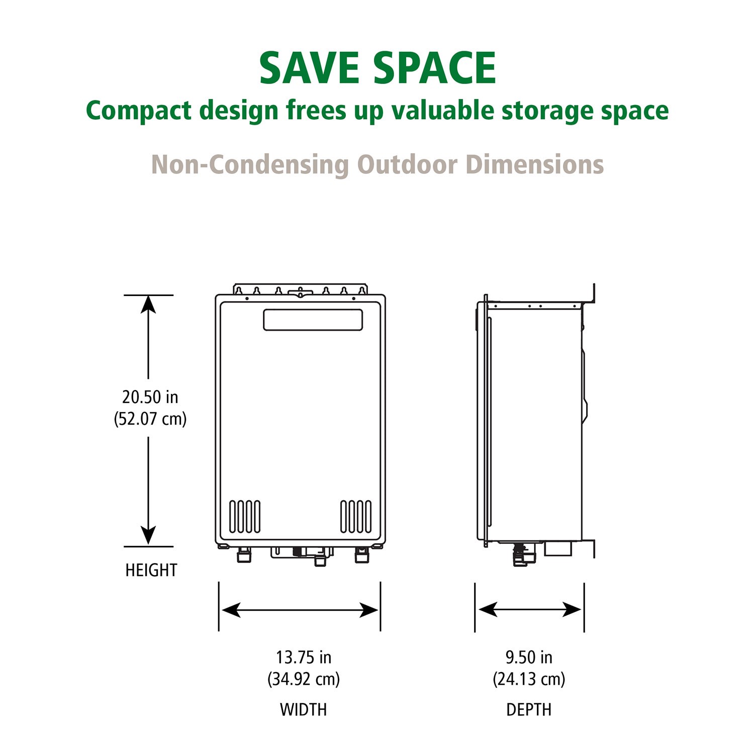slide 5 of 6, A.O. Smith Signature Series 6.6-GPM 140000-BTU Outdoor Natural Gas/Liquid Propane Tankless Water Heater, 1 ct