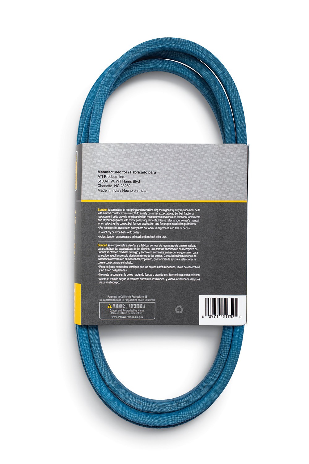 slide 2 of 6, Sunbelt 1/2-in x 84-in Deck/Drive Belt, Multiple, Replaces OEM Part Number A82K, 4L840K, 1 ct