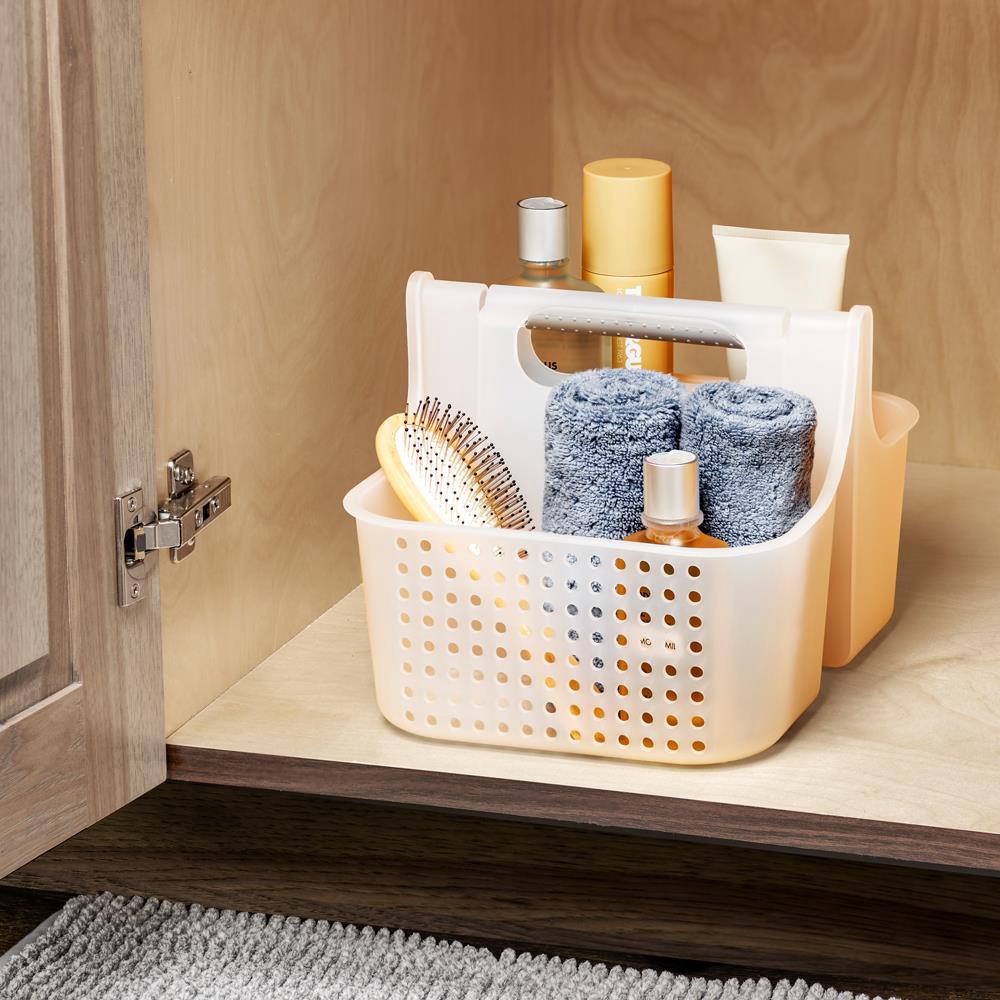 slide 2 of 6, Madesmart Grey Plastic 2 -Shelf Freestanding Shower Caddy 8.38-in x 4.5-in x 9.81-in, 1 ct