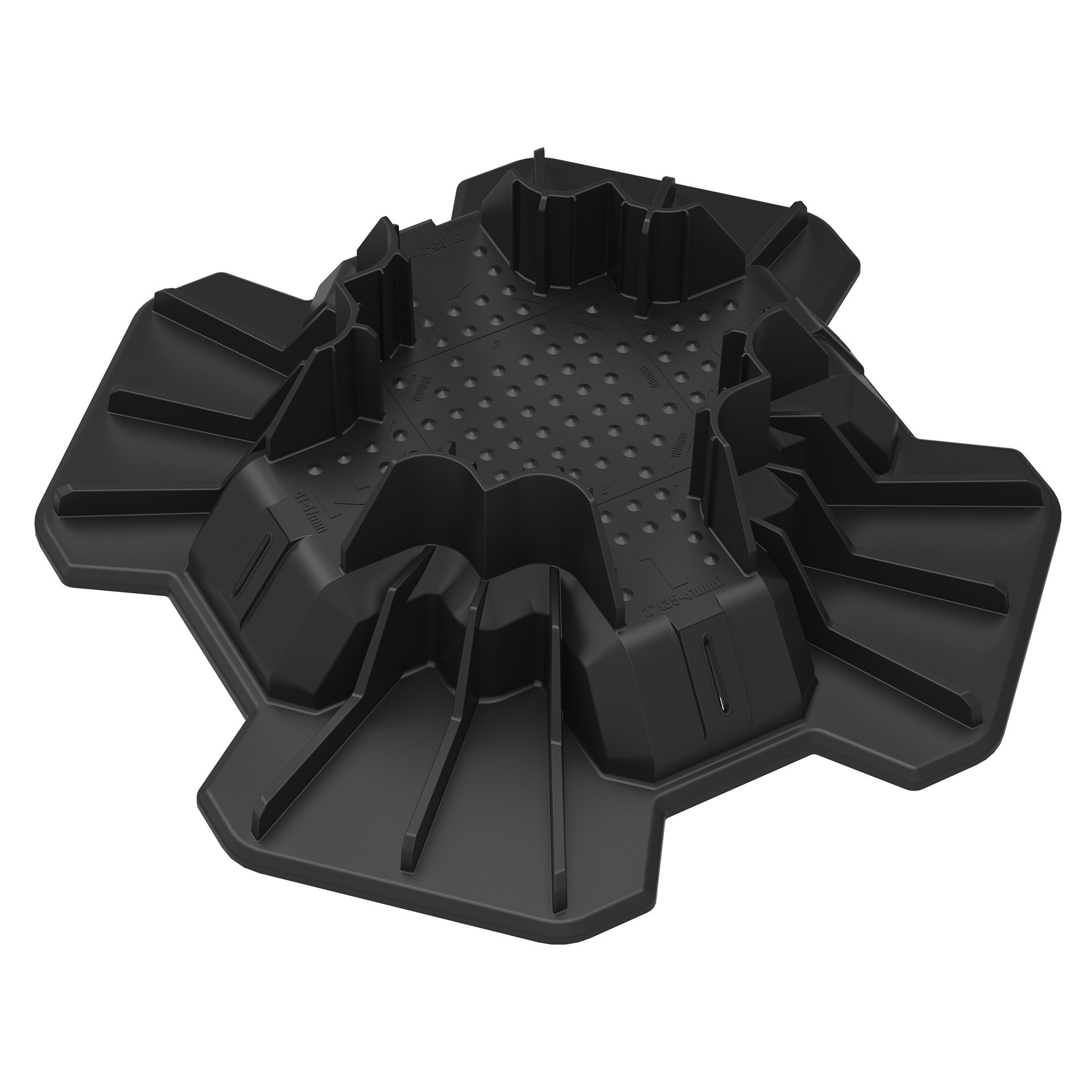 slide 1 of 6, TuffBlock 2-1/2-in Black Plastic Deck support, 1 ct