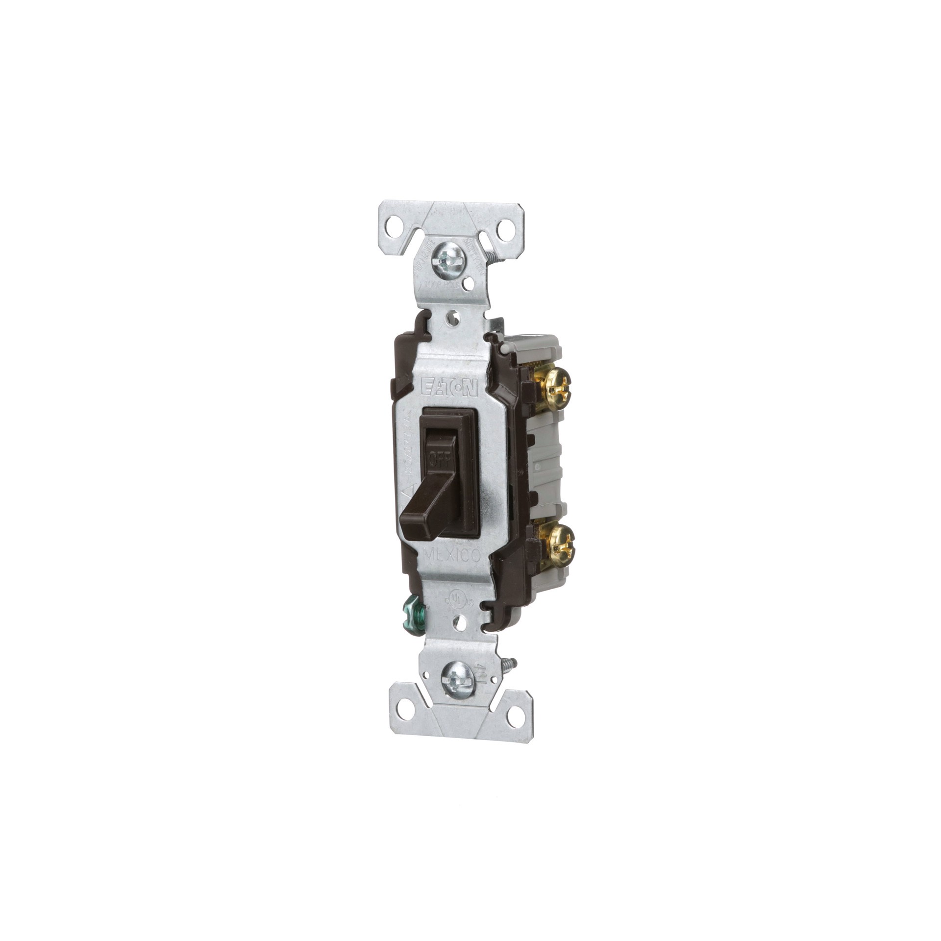 slide 2 of 6, Eaton 15-amp Single-pole Toggle Light Switch , Brown, 1 ct