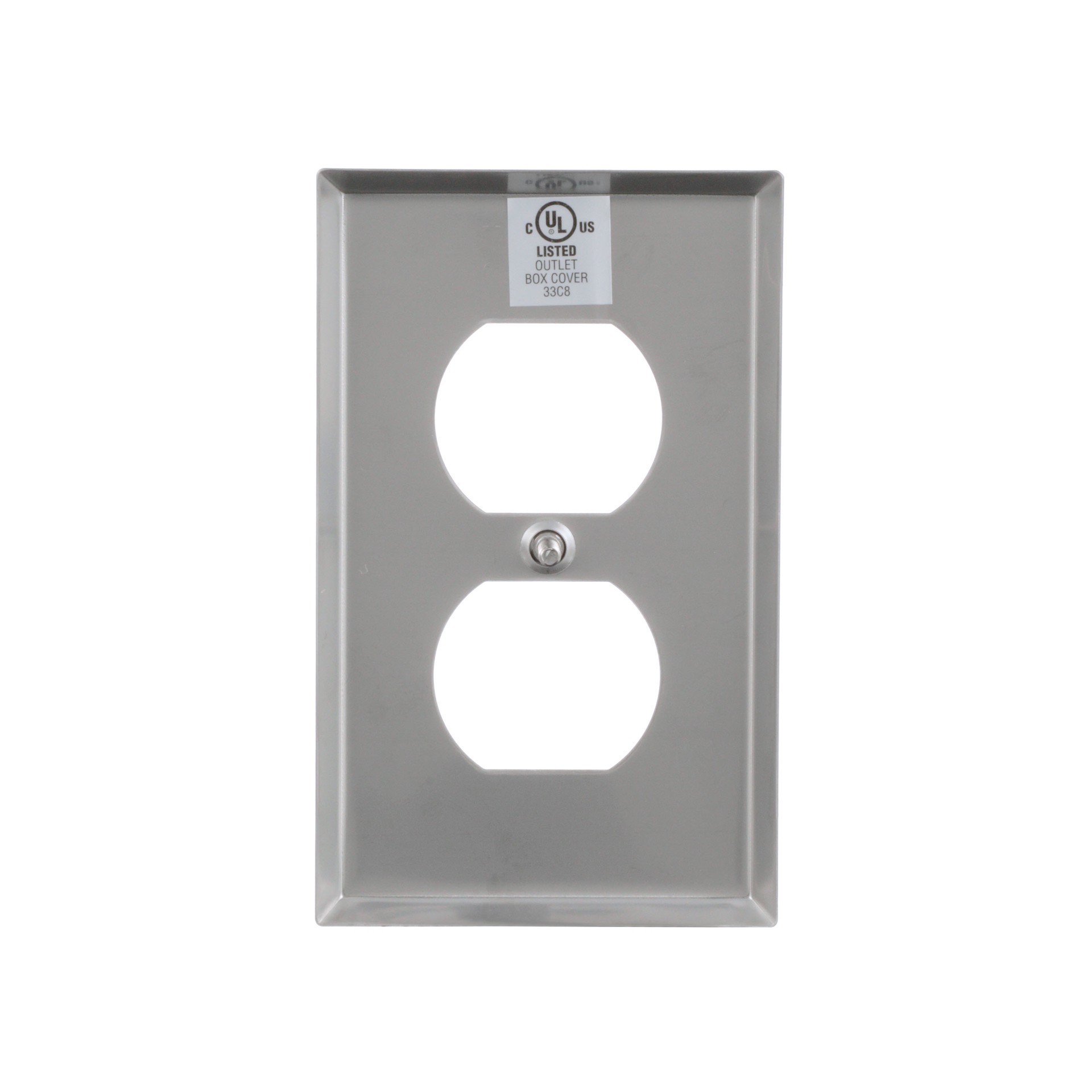 slide 4 of 6, Eaton 1 -Gang Standard Size Stainless steel Stainless steel Indoor Duplex Wall Plate, 1 ct