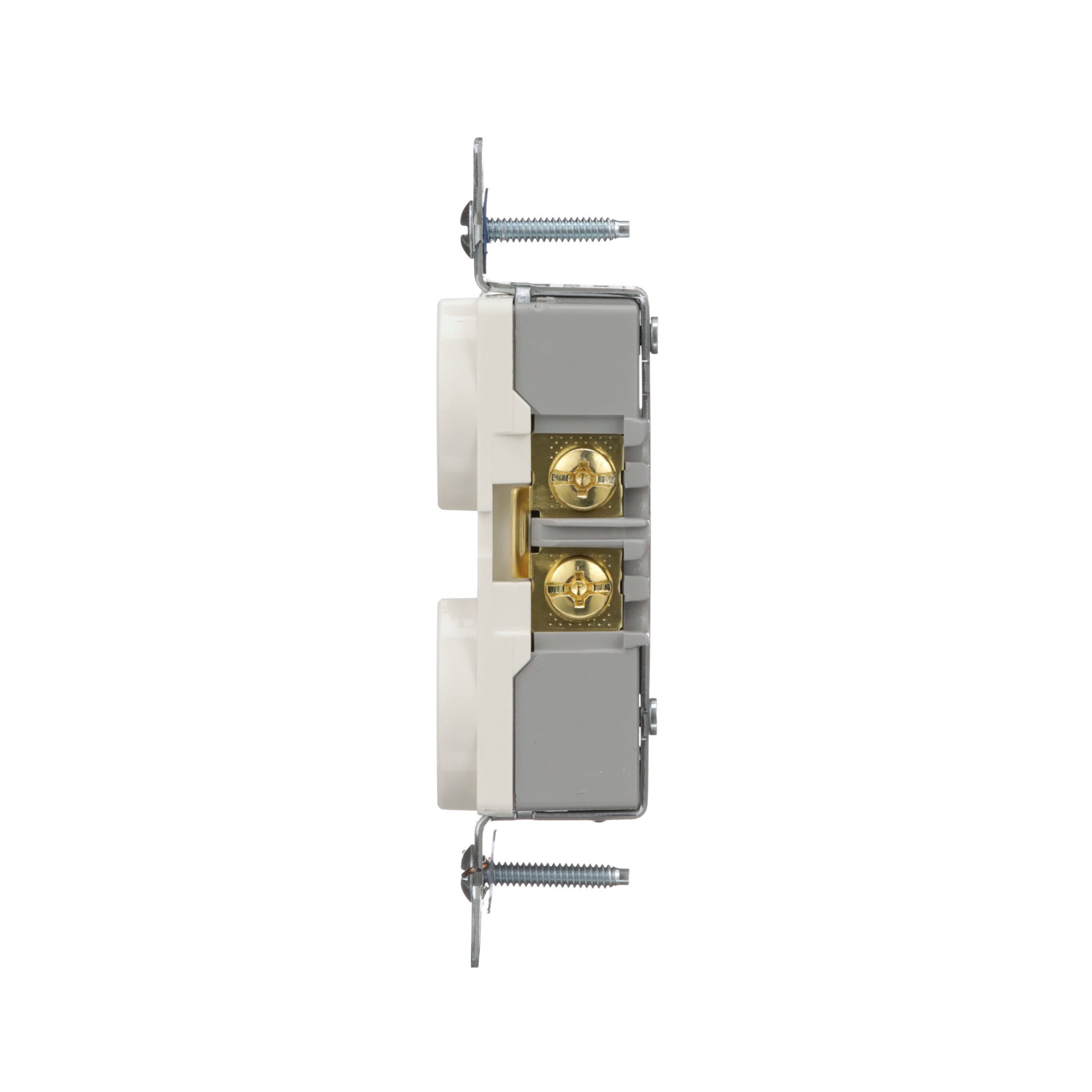 slide 3 of 6, Eaton 20 -Amp 125-volt Commercial Duplex Outlet , Light almond, 1 ct