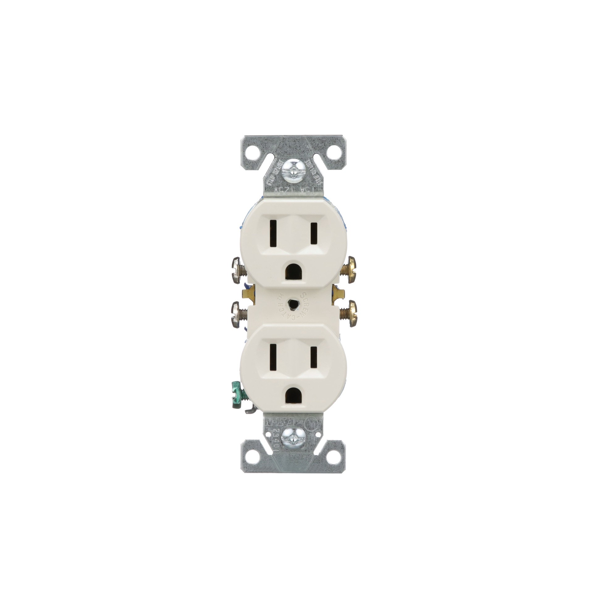 slide 1 of 6, Eaton 15 -Amp 125-volt Residential Duplex Outlet , Light almond 10 -Pack, 1 ct