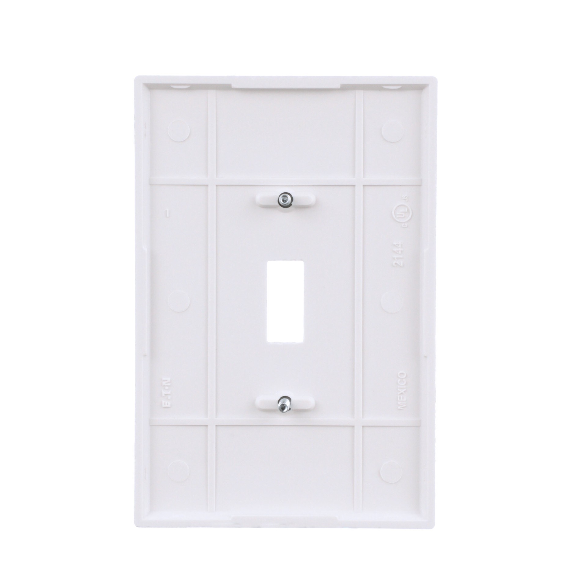 slide 5 of 6, Eaton 1 -Gang Jumbo Size White Thermoplastic Indoor Toggle Wall Plate, 1 ct