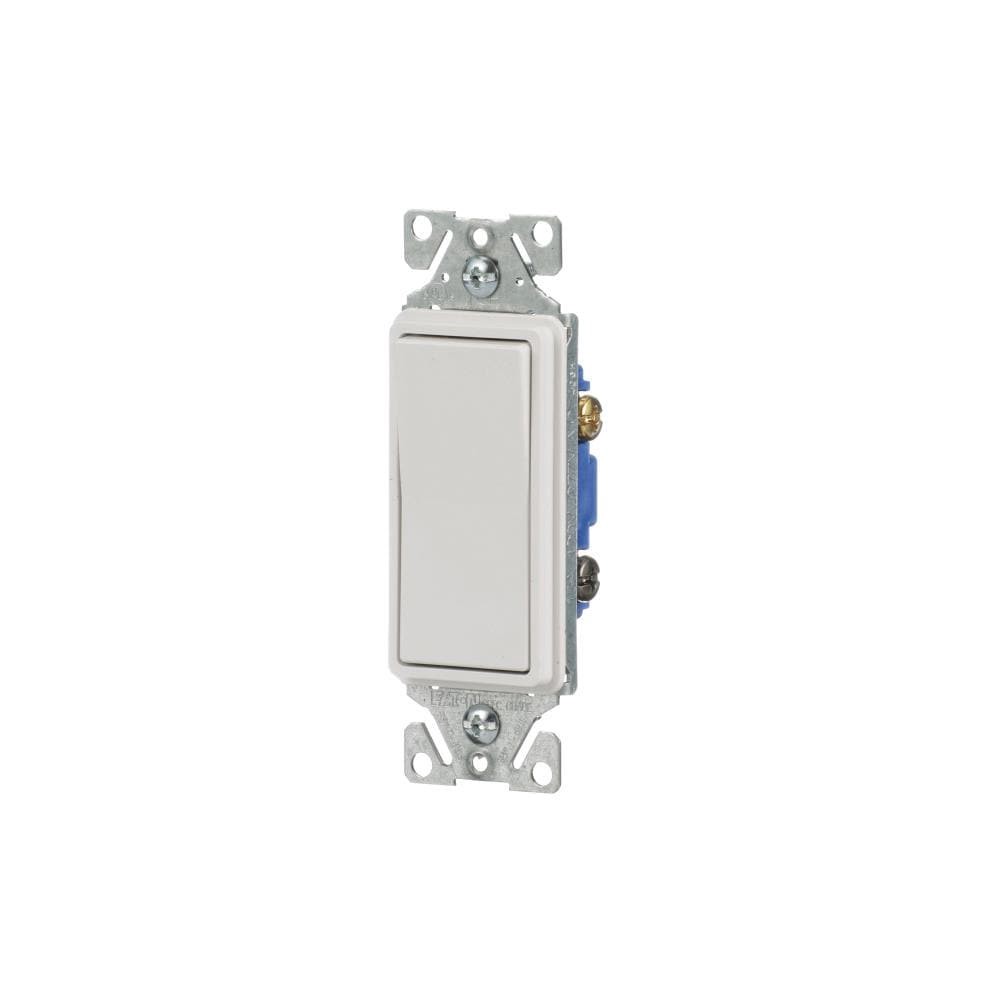 slide 2 of 6, Eaton 15-amp 3-way Rocker Light Switch , White, 1 ct