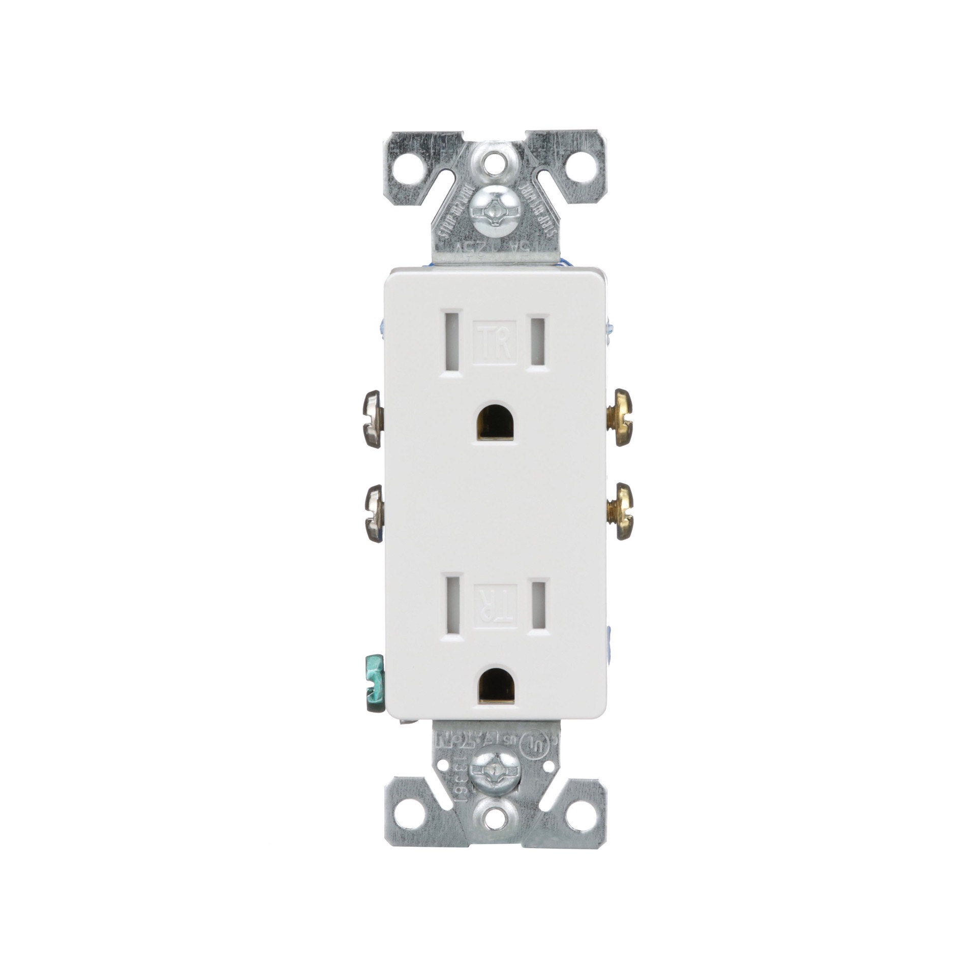 slide 1 of 6, Eaton 15.0 -Amp 125-volt Residential Decorator Outlet , White 10 -Pack, 1 ct