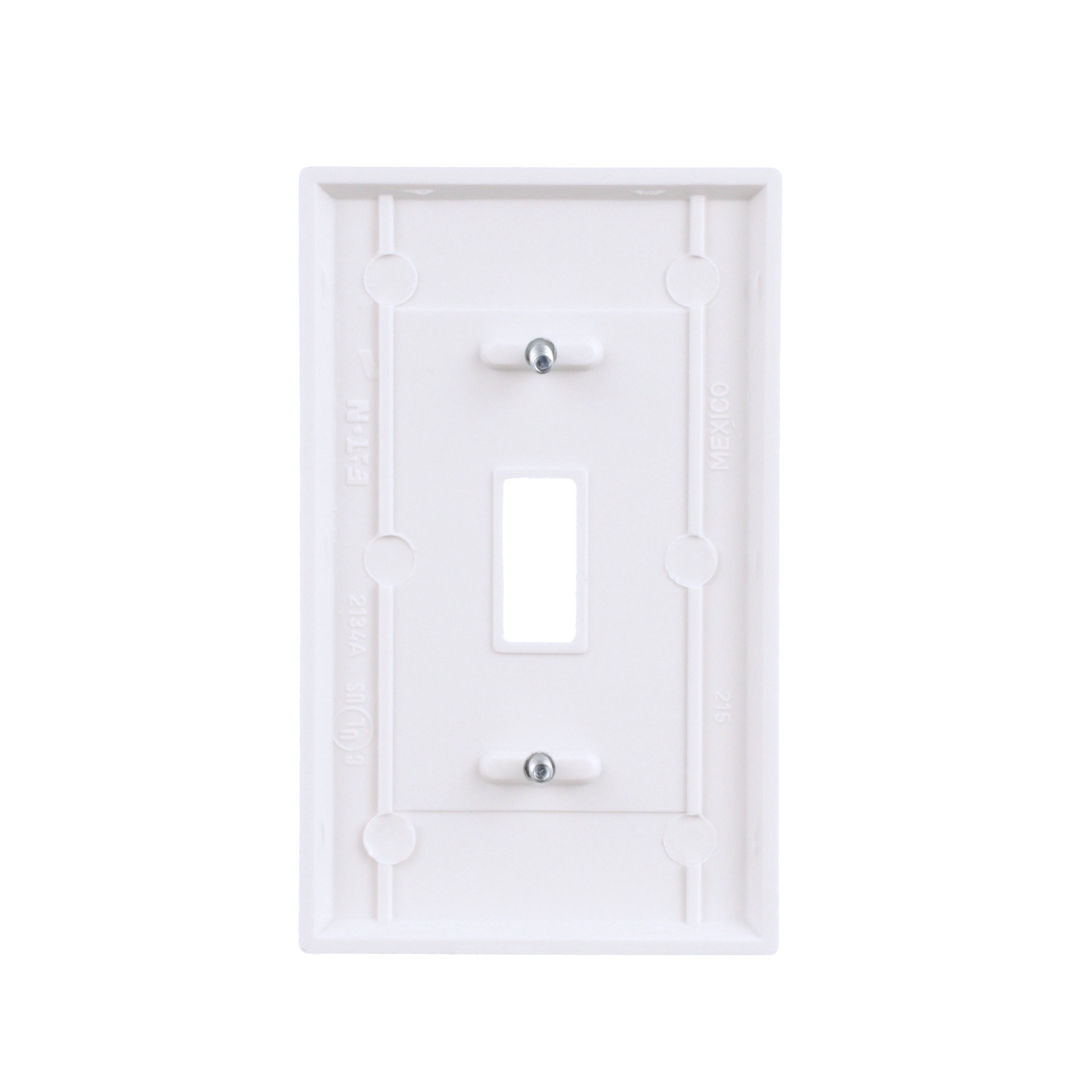 slide 5 of 6, Eaton 1 -Gang Standard Size White Plastic Indoor Toggle Wall Plate, 1 ct