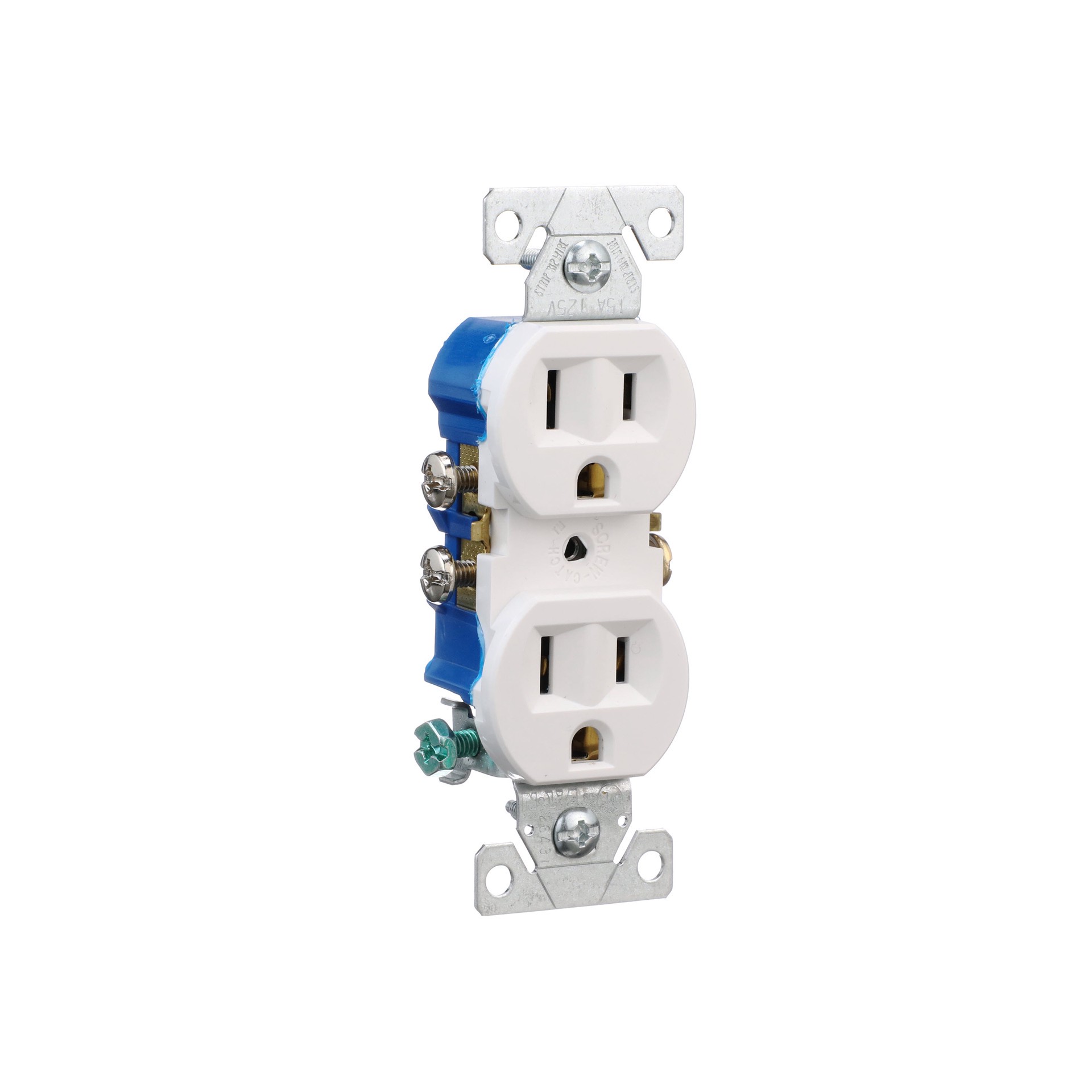 slide 6 of 6, Eaton 15 -Amp 125-volt Residential Duplex Outlet , White 10 -Pack, 1 ct