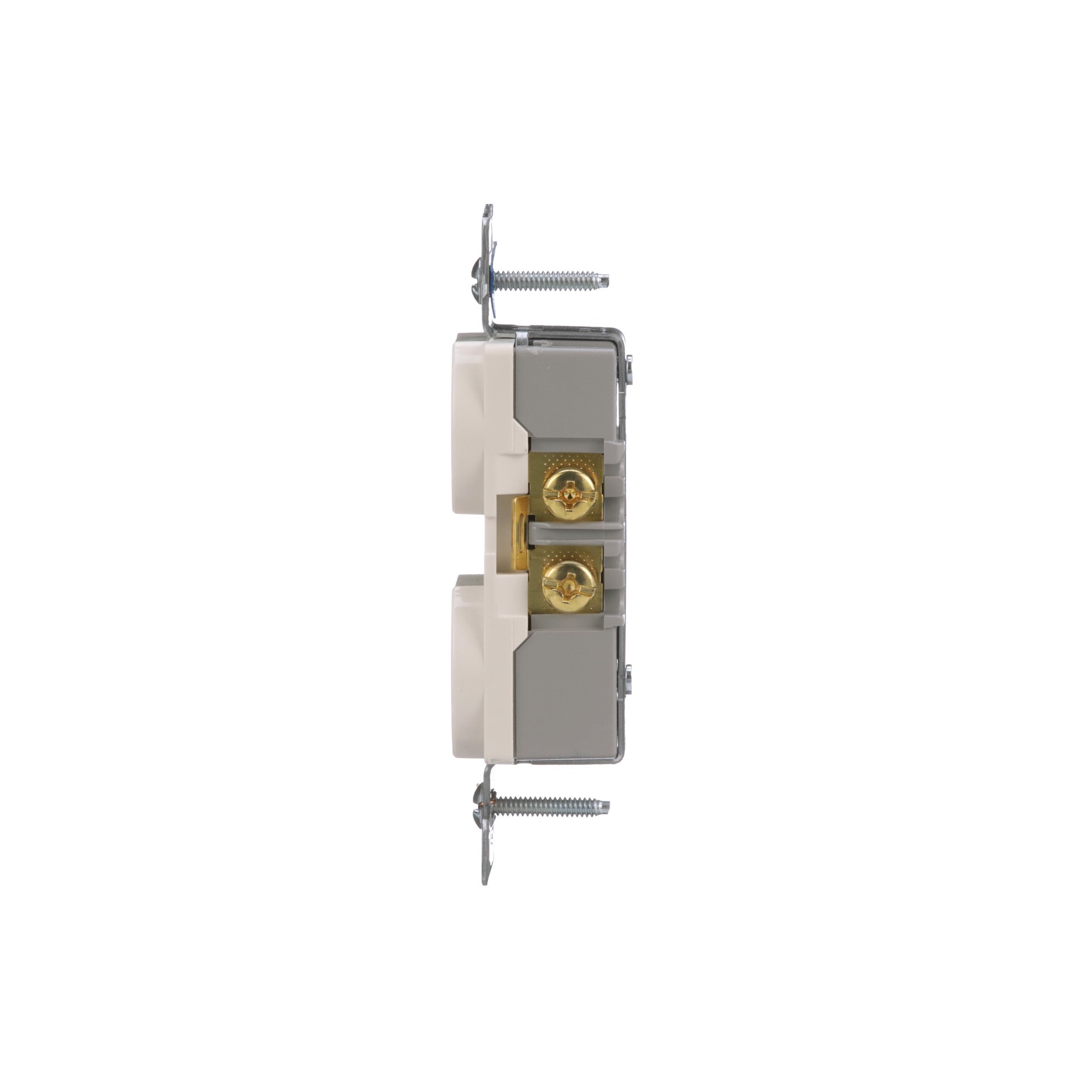 slide 3 of 6, Eaton 15 -Amp 125-volt Commercial Duplex Outlet , Light almond 10 -Pack, 1 ct