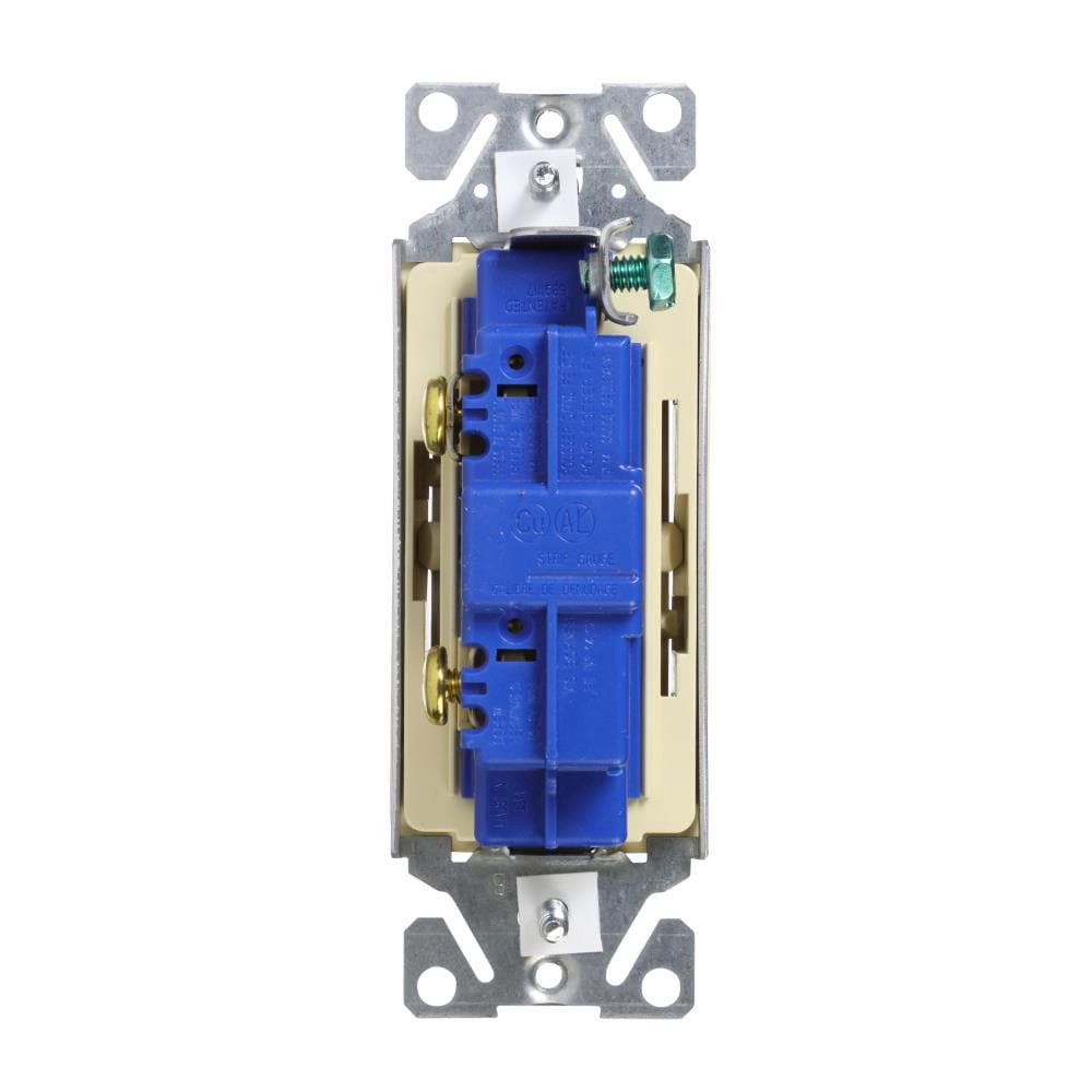 slide 2 of 3, 15-amp Single-pole Rocker Light Switch , Ivory, 1 ct