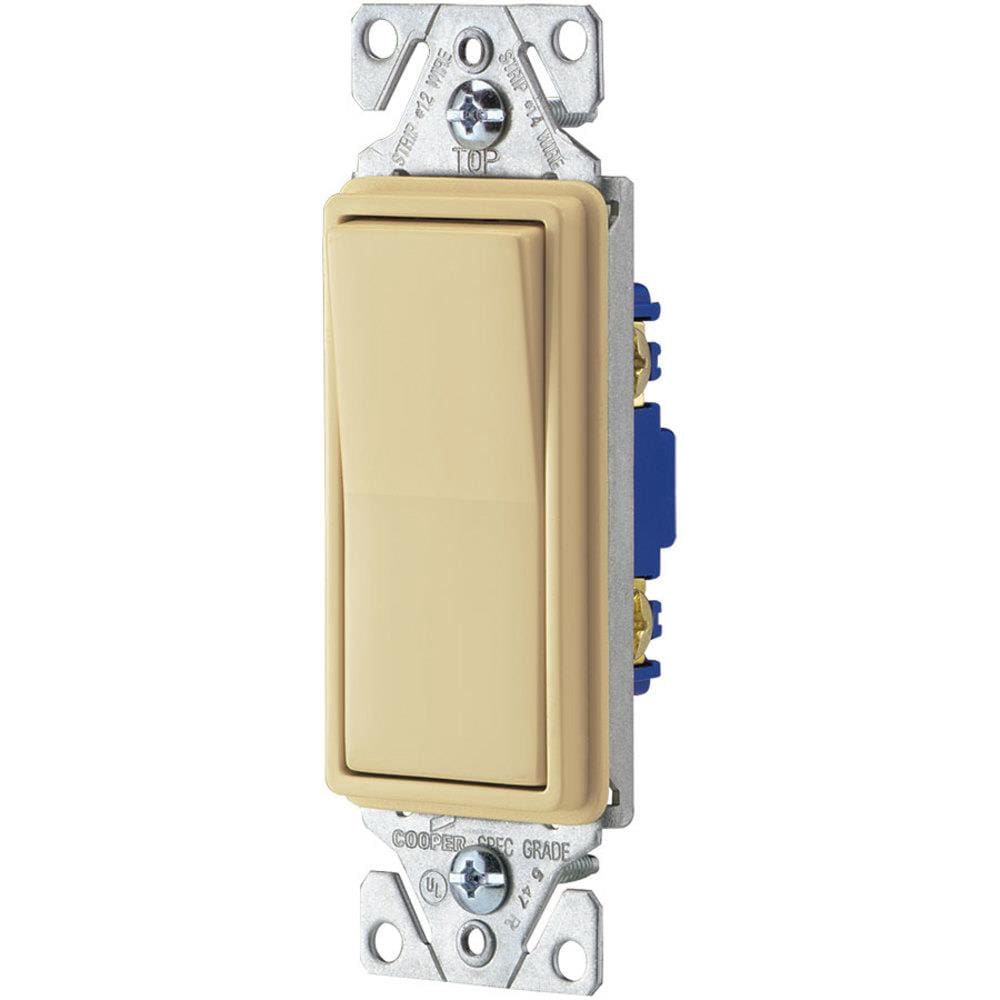 slide 1 of 3, 15-amp Single-pole Rocker Light Switch , Ivory, 1 ct