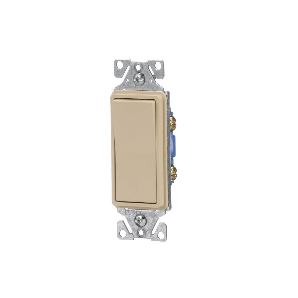 slide 2 of 6, 15-amp Single-pole Rocker Light Switch , Light almond, 1 ct
