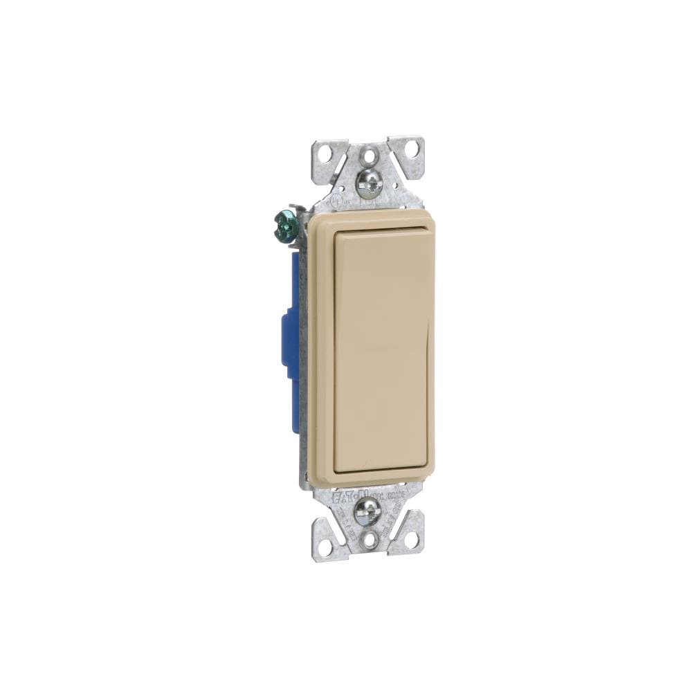 slide 6 of 6, 15-amp Single-pole Rocker Light Switch , Light almond, 1 ct