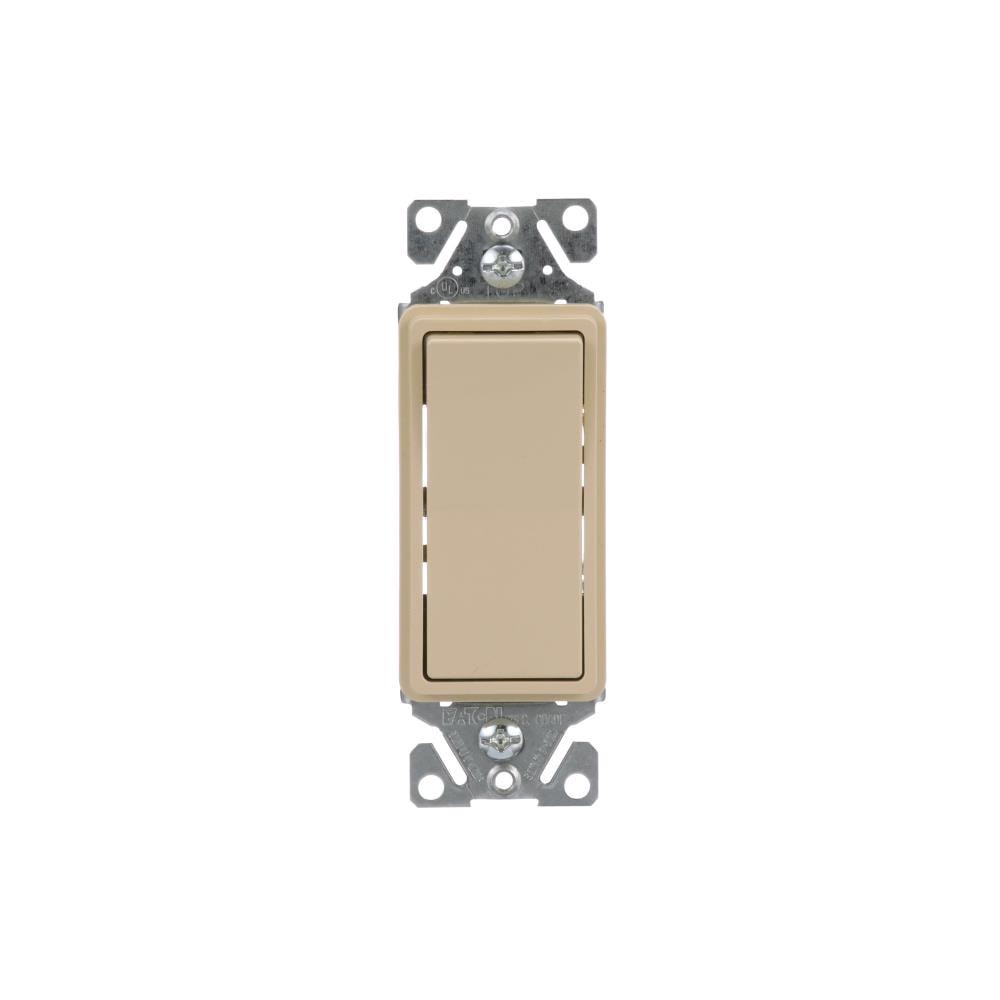 slide 1 of 6, 15-amp Single-pole Rocker Light Switch , Light almond, 1 ct