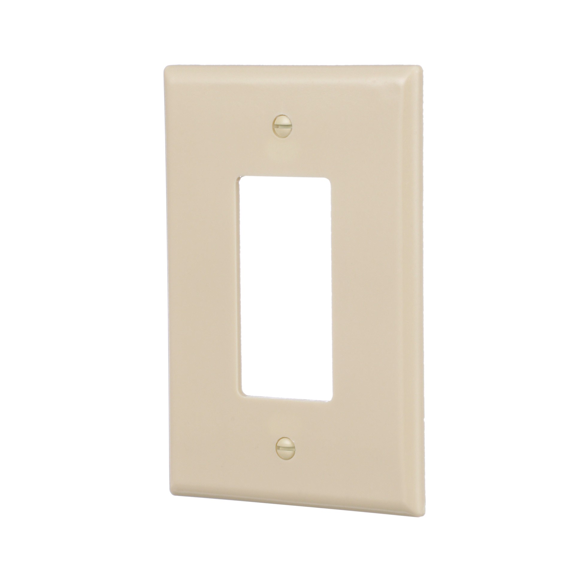 slide 2 of 6, Eaton 1 -Gang Jumbo Size Ivory Thermoplastic Indoor Decorator Wall Plate, 1 ct