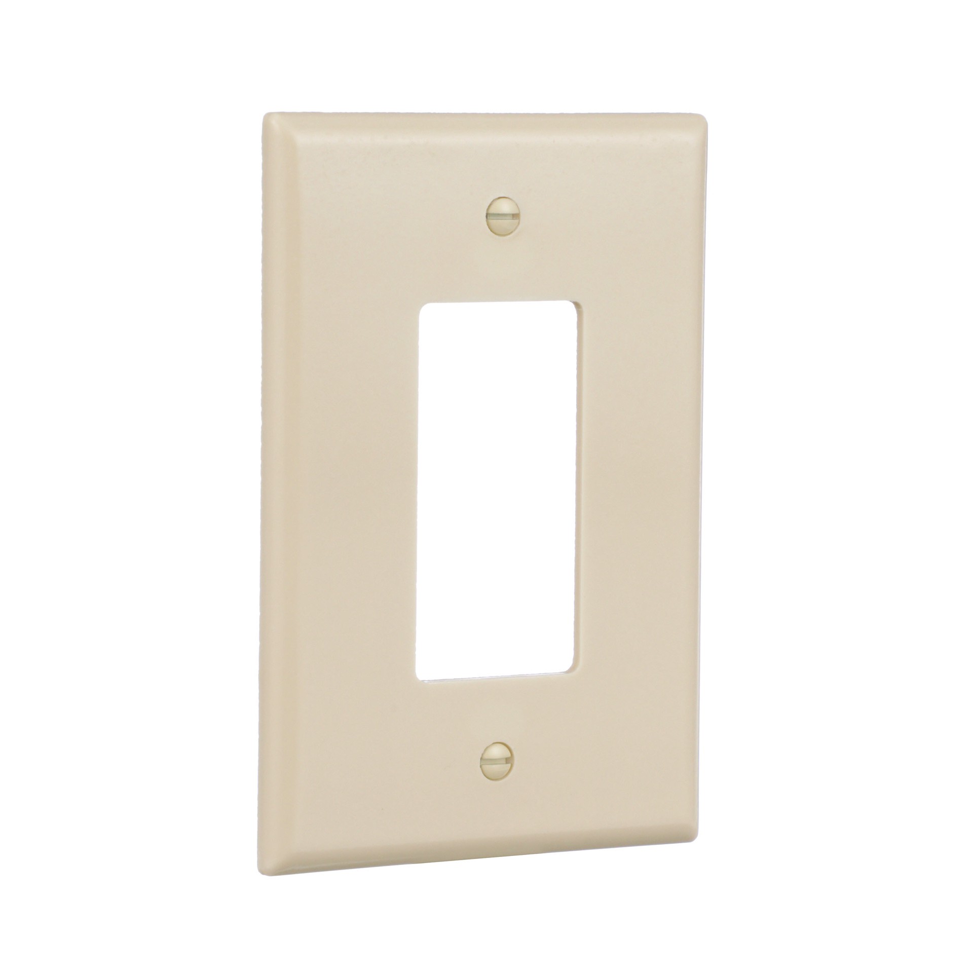 slide 6 of 6, Eaton 1 -Gang Jumbo Size Ivory Thermoplastic Indoor Decorator Wall Plate, 1 ct