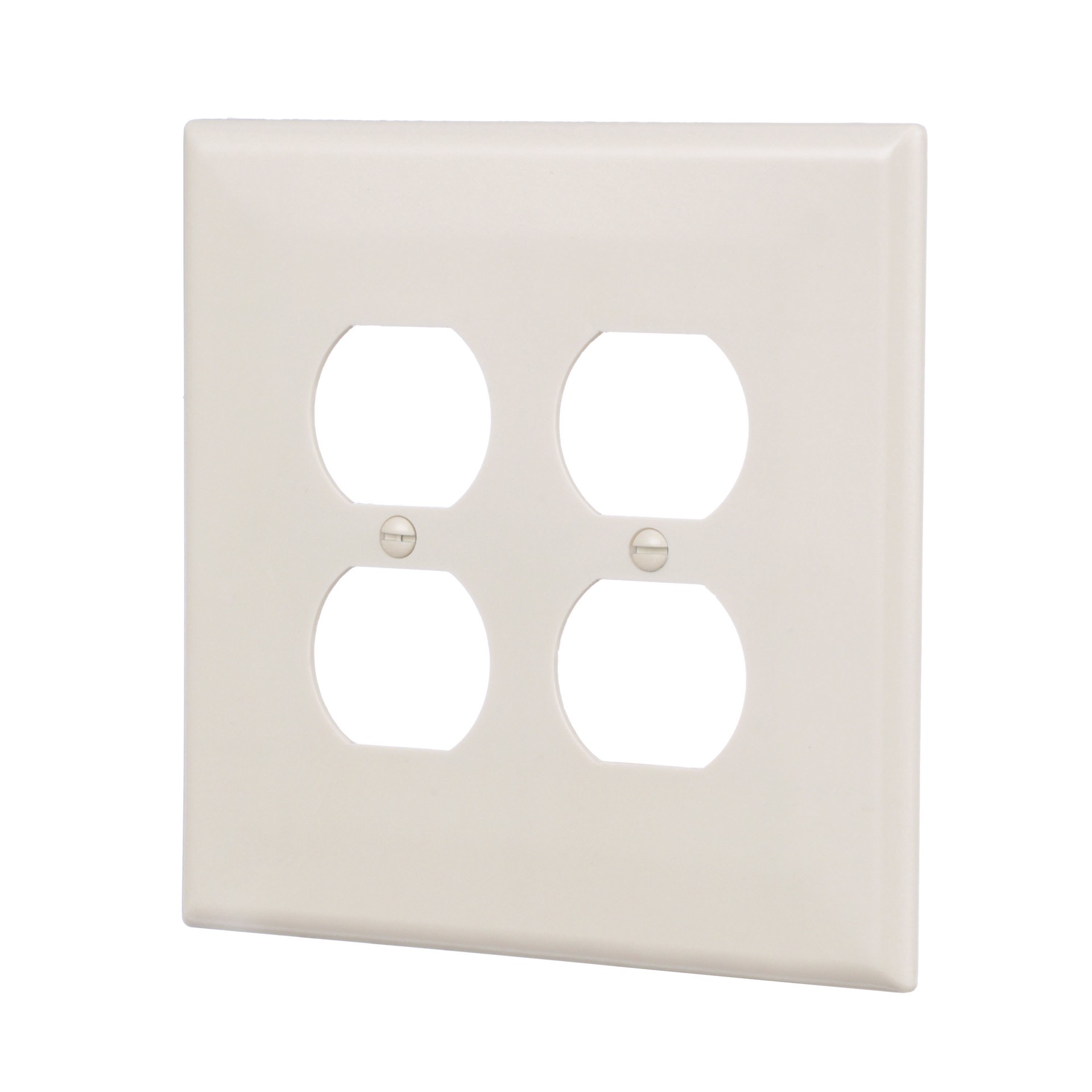 slide 2 of 6, Eaton 2 -Gang Jumbo Size Light almond Thermoplastic Indoor Duplex Wall Plate, 1 ct