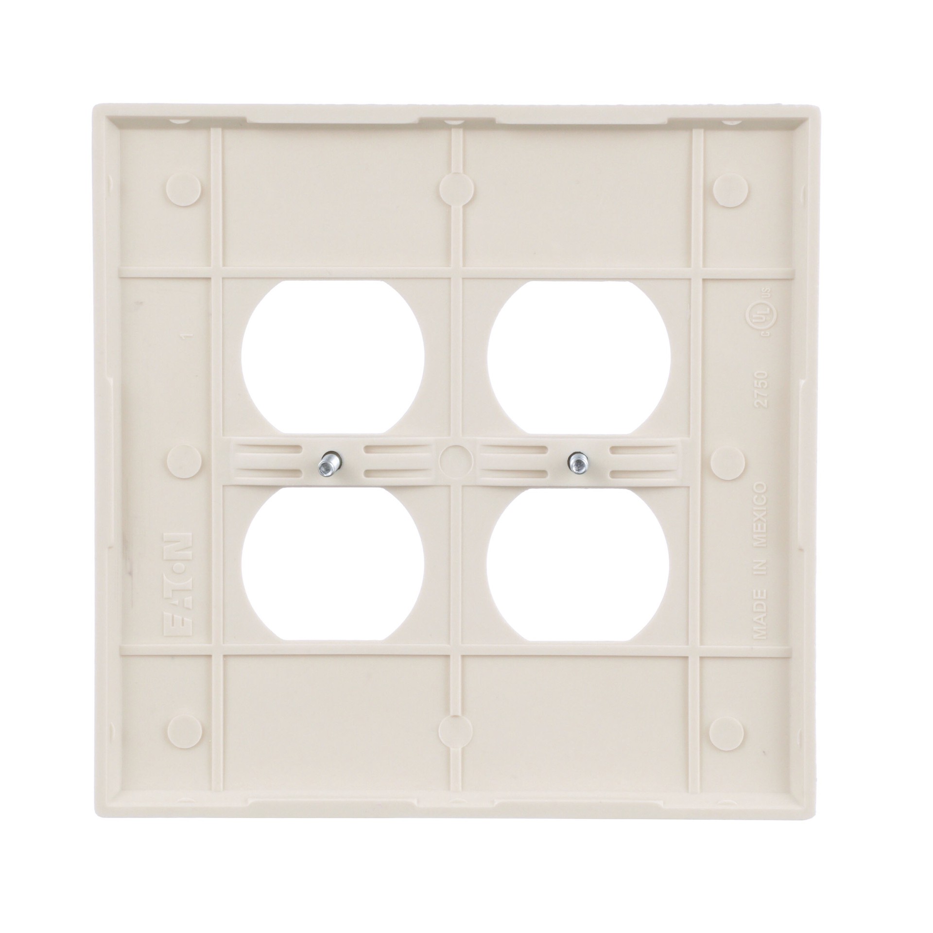 slide 4 of 6, Eaton 2 -Gang Jumbo Size Light almond Thermoplastic Indoor Duplex Wall Plate, 1 ct