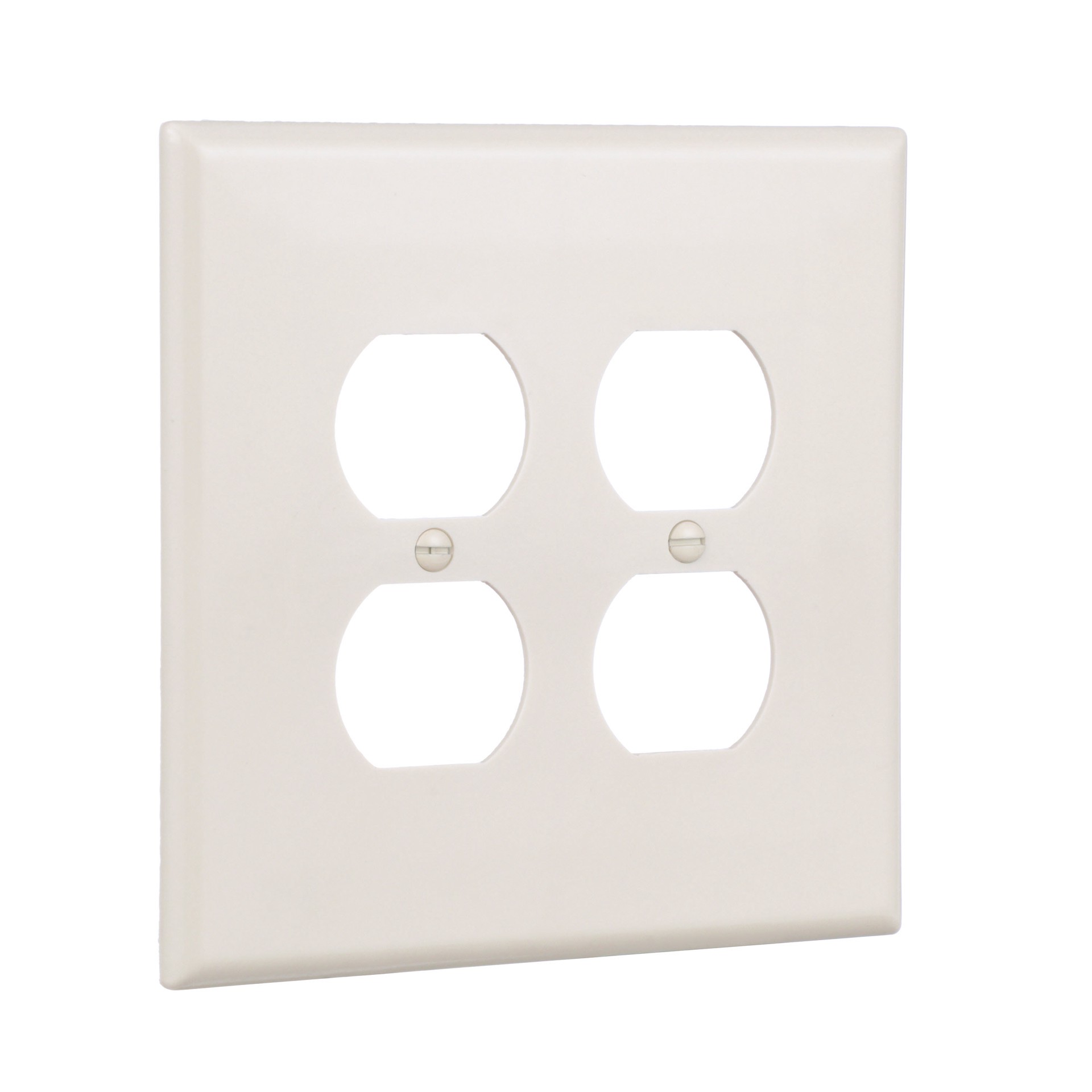 slide 6 of 6, Eaton 2 -Gang Jumbo Size Light almond Thermoplastic Indoor Duplex Wall Plate, 1 ct