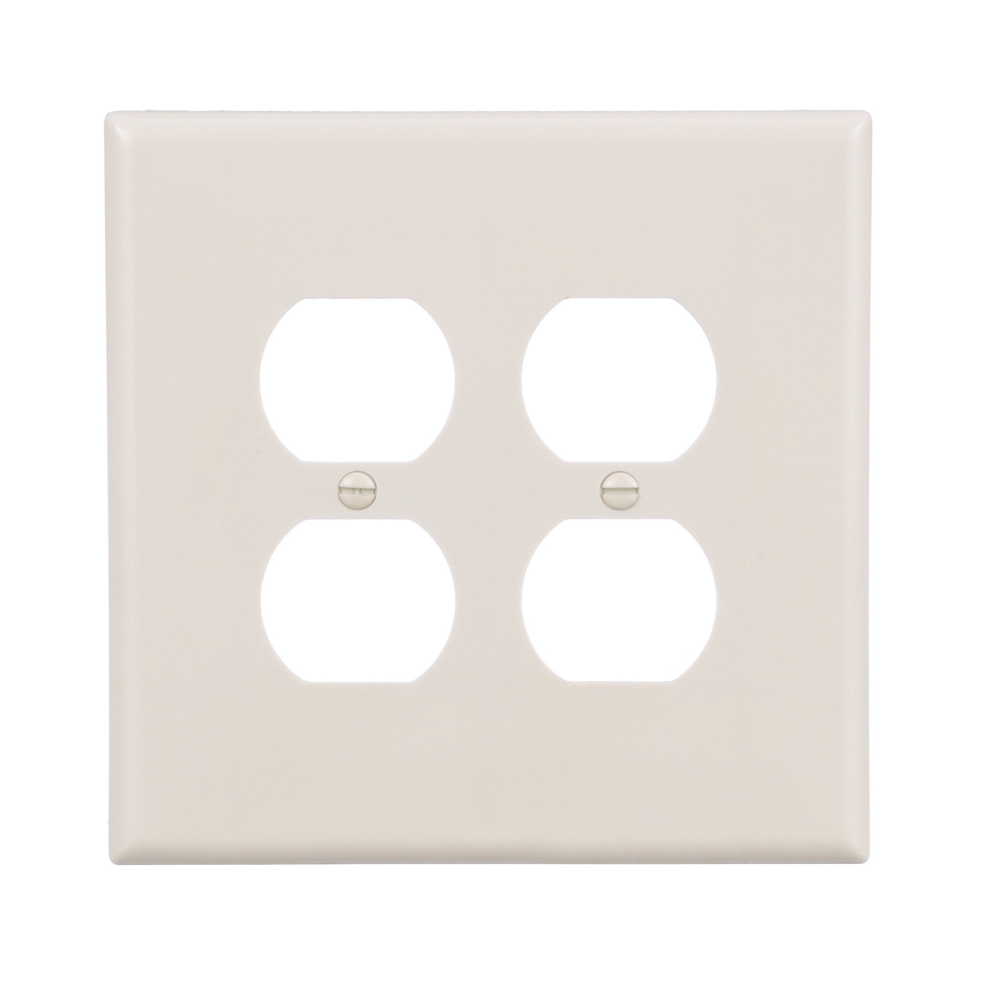 slide 1 of 6, Eaton 2 -Gang Jumbo Size Light almond Thermoplastic Indoor Duplex Wall Plate, 1 ct
