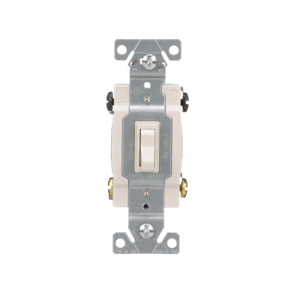 slide 1 of 6, Eaton 15-amp 4-way Toggle Light Switch , Light almond, 1 ct