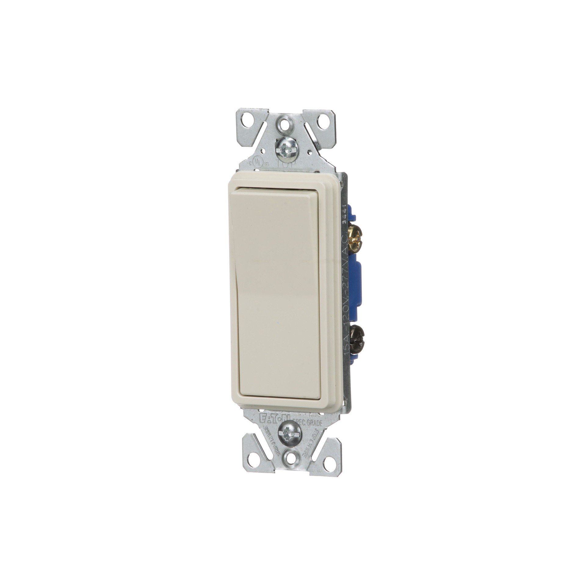 slide 2 of 6, 15-amp 3-way Rocker Light Switch , Light almond, 1 ct