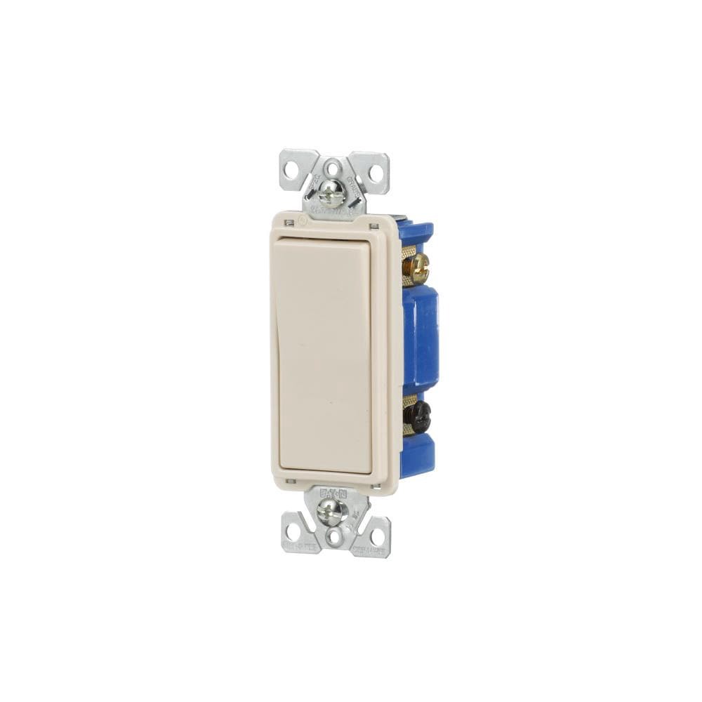 slide 2 of 6, 15-amp 4-way Rocker Light Switch , Light almond, 1 ct