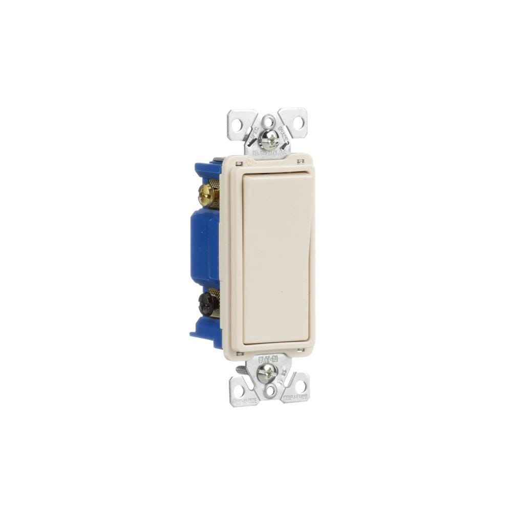 slide 6 of 6, 15-amp 4-way Rocker Light Switch , Light almond, 1 ct