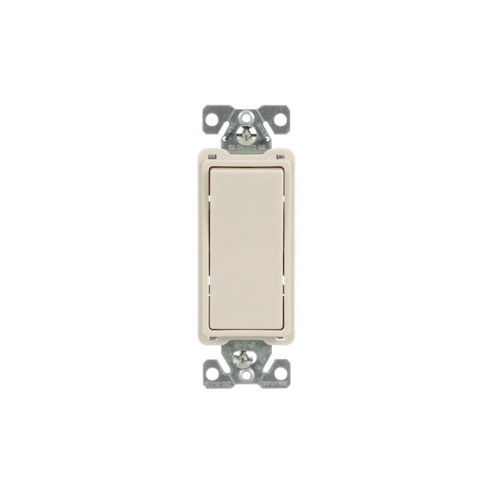 slide 1 of 6, 15-amp 4-way Rocker Light Switch , Light almond, 1 ct