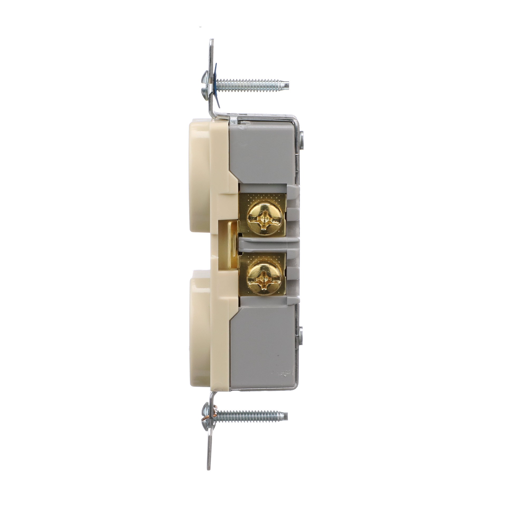 slide 3 of 6, Eaton 20 -Amp 125-volt Commercial Duplex Outlet , Ivory, 1 ct