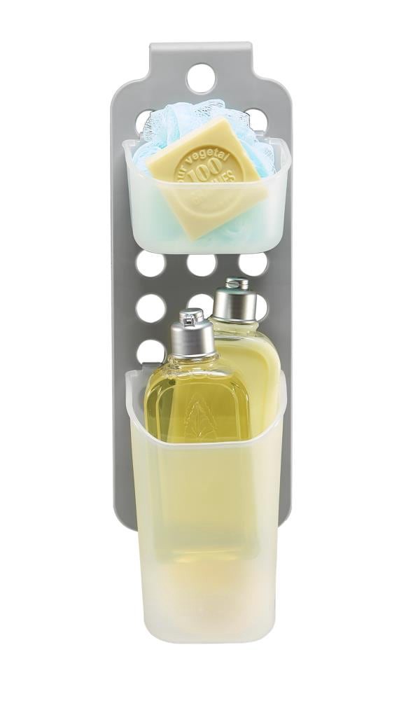 slide 2 of 3, Madesmart Gray Plastic 2 -Shelf Over the Door Hanging Shower Caddy 4.38-in x 6.5-in x 12.31-in, 1 ct