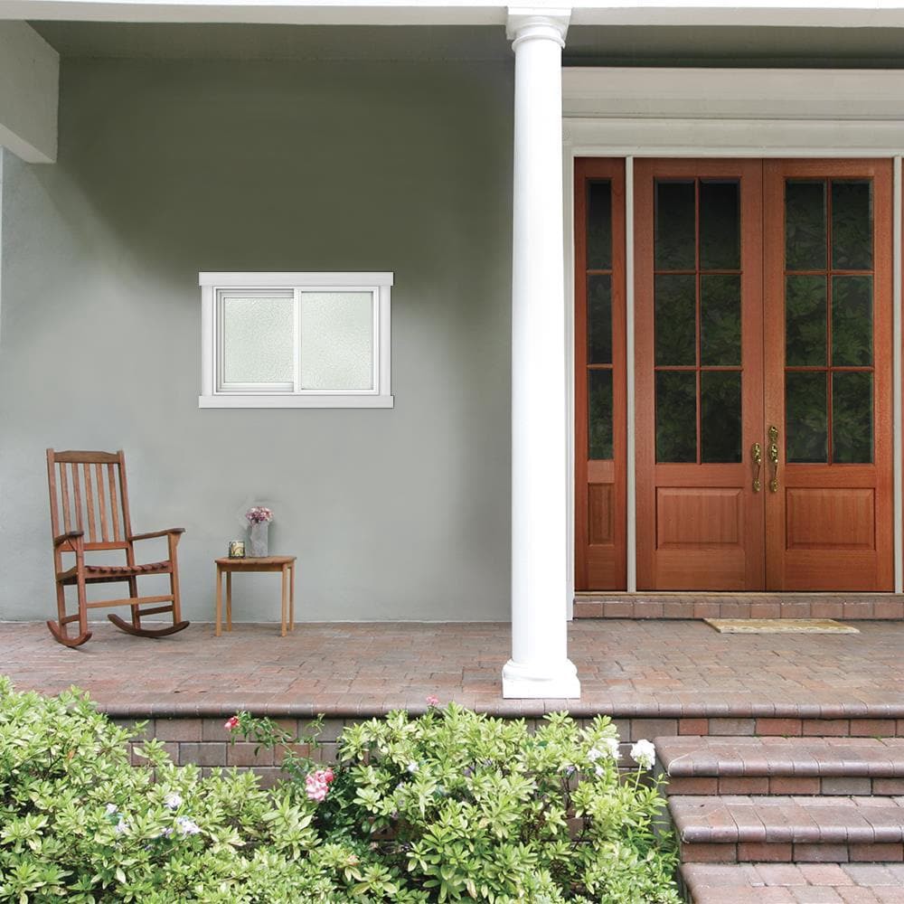 slide 4 of 6, JELD-WEN V-2500 White Exterior White Interior Left-Handed Vinyl Sliding Window Tempered Glass (Full Screen Included), 1 ct