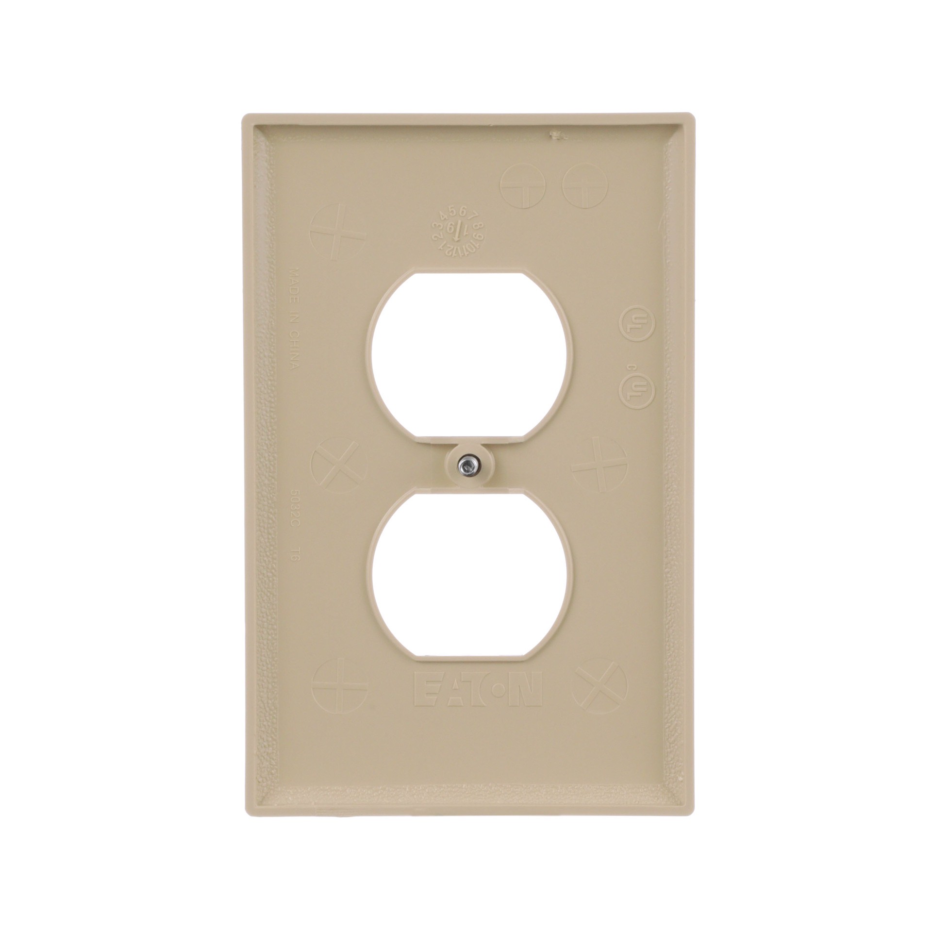 slide 5 of 6, Eaton 1 -Gang Midsize Size Ivory Polycarbonate Indoor Duplex Wall Plate 10 -Pack, 1 ct