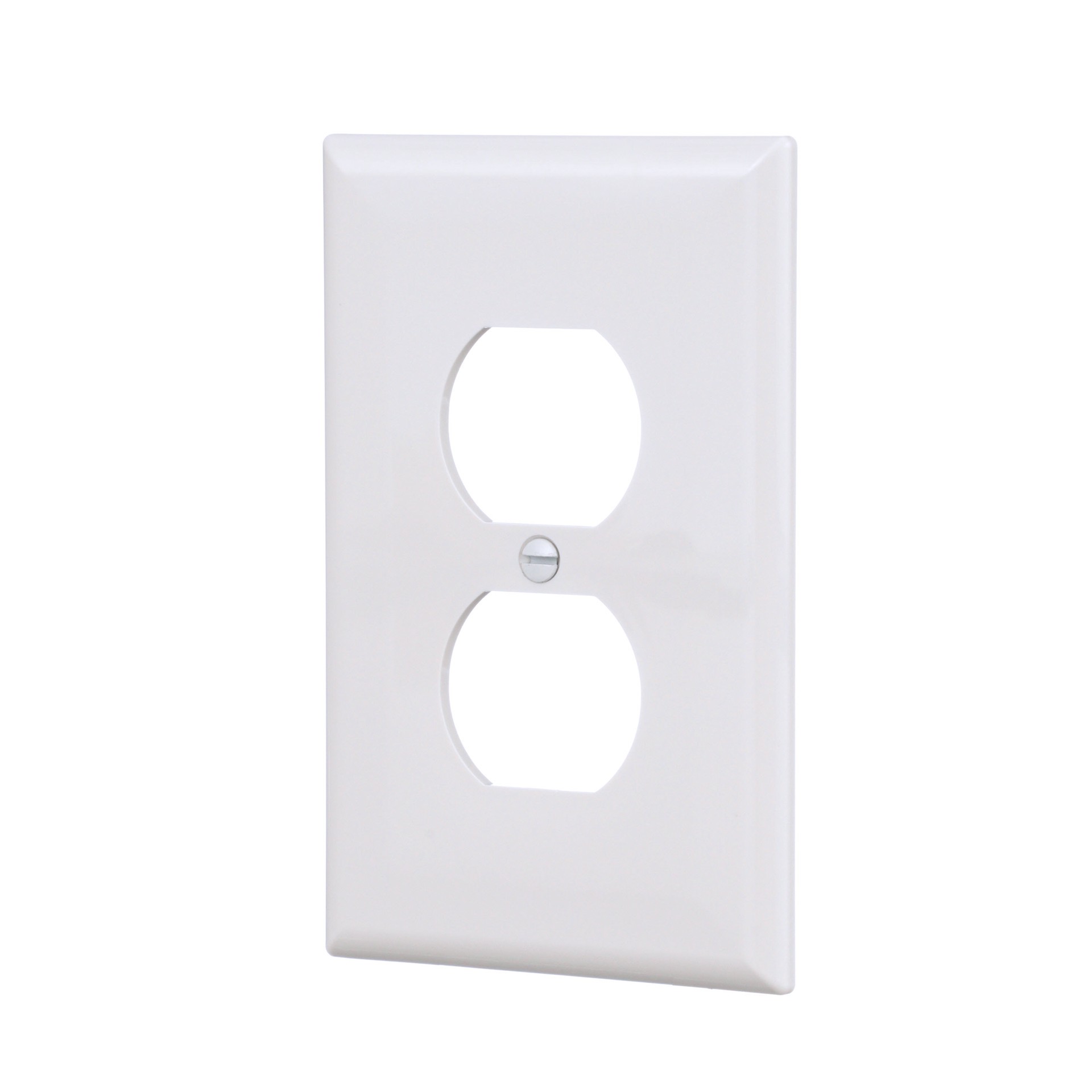 slide 3 of 6, Eaton 1 -Gang Midsize Size White Polycarbonate Indoor Duplex Wall Plate 10 -Pack, 1 ct