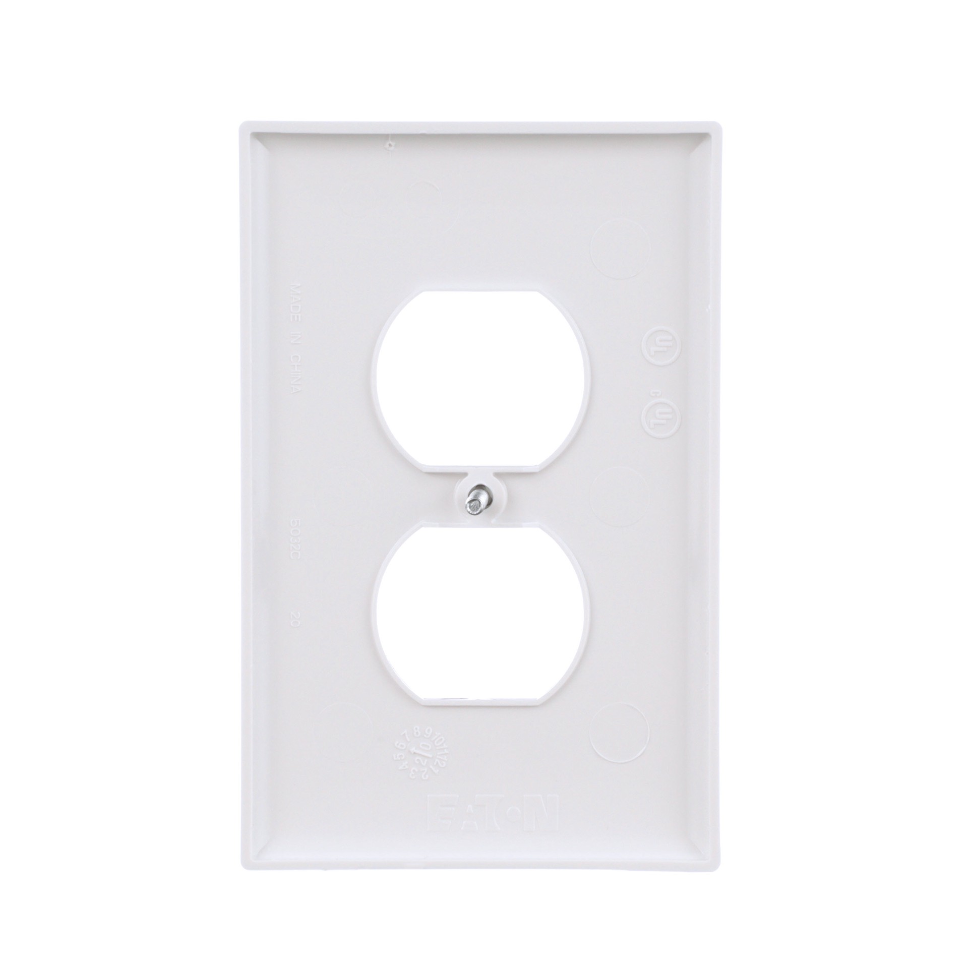 slide 5 of 6, Eaton 1 -Gang Midsize Size White Polycarbonate Indoor Duplex Wall Plate 10 -Pack, 1 ct